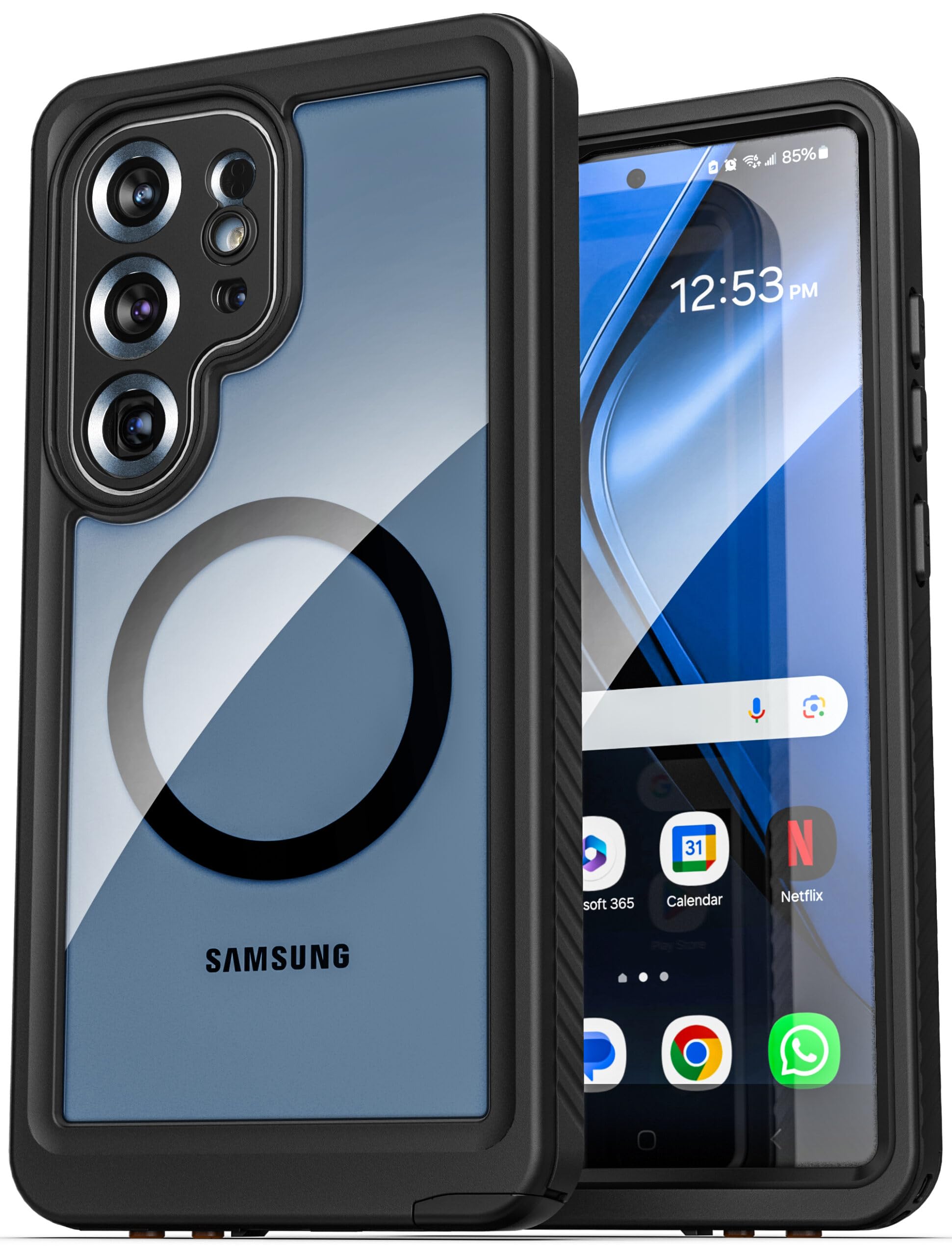 ENCASED Waterproof Case Designed for Samsung Galaxy S25 (IP68) Full Body Protective Phone Case with Screen Protector Built-in (C