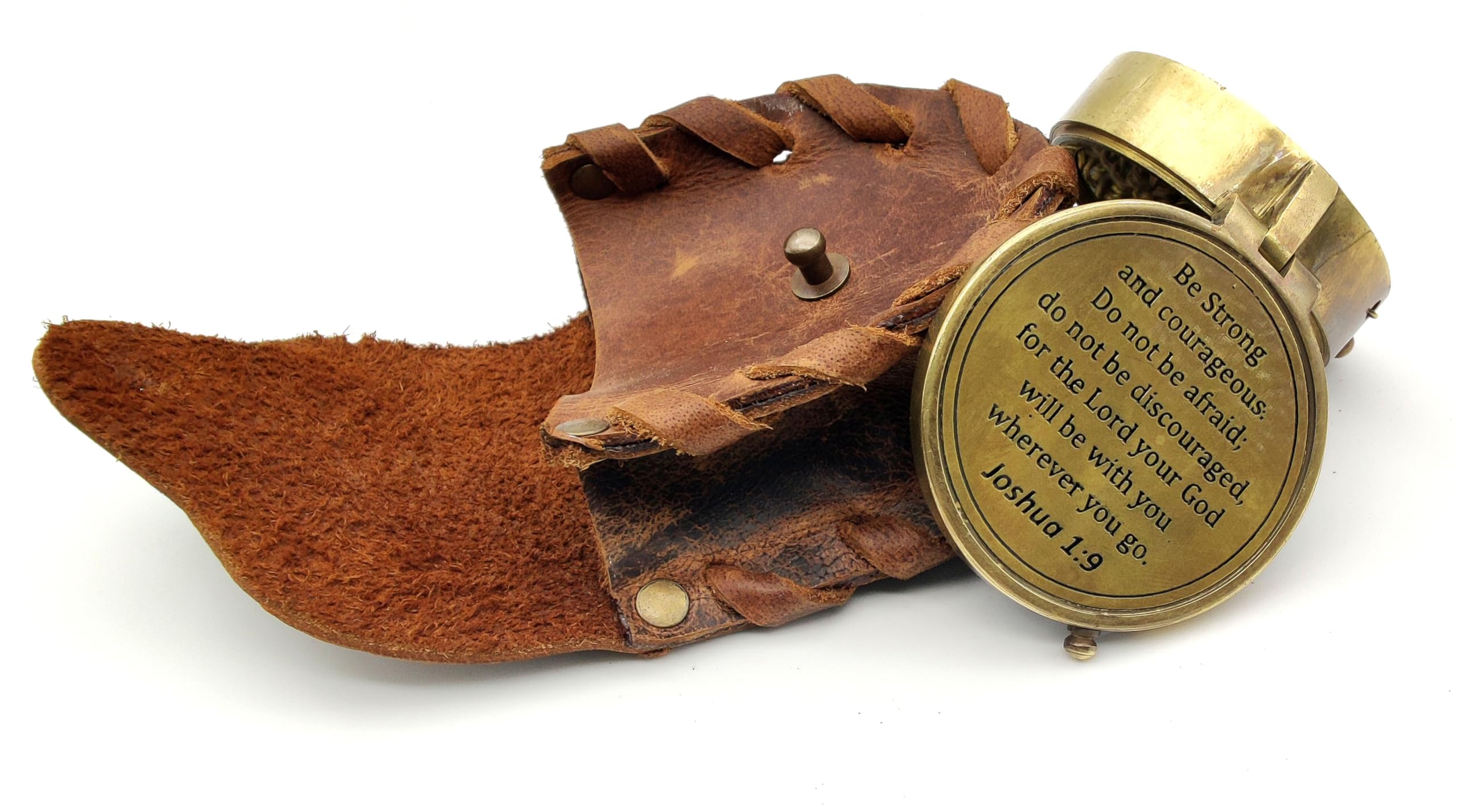 Be Strong And Courageous Engraved Compass, Best Easter, Birthday Gifts, Graduation Gifts, Wedding Gifts, Joshua 1:9 Compass Prov