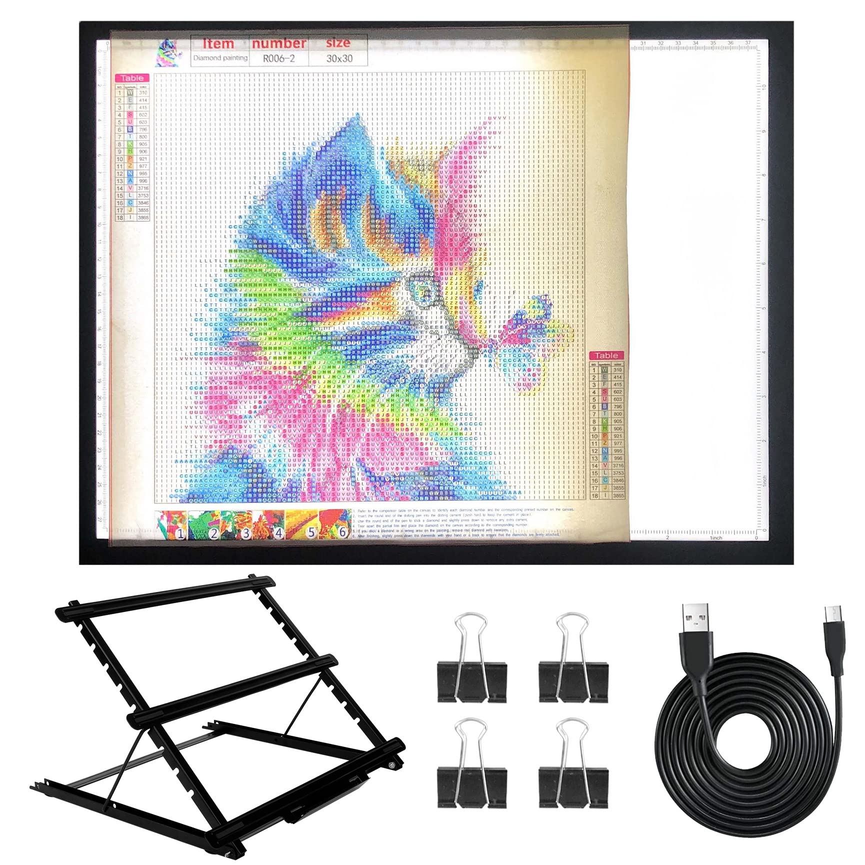 A3 Diamond Painting Light Pad With Stand, 2Nd Gen Tracing Light Board Drawing Light Box Anti Mistouch Physical Button Stepless D