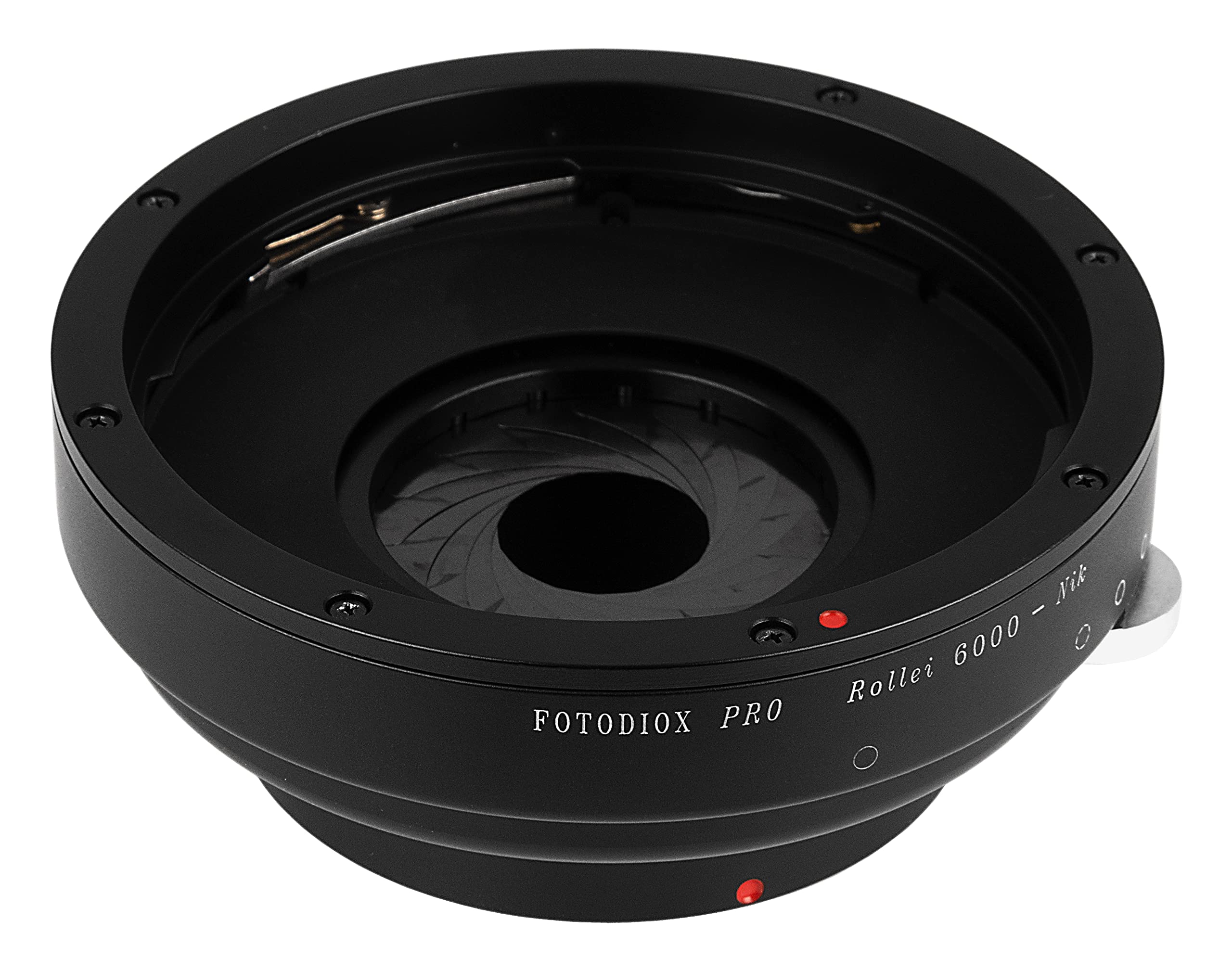 Fotodiox Pro Iris Lens Mount Adapter - Compatible With Rollei 6000 Lenses To Nikon F-Mount Cameras