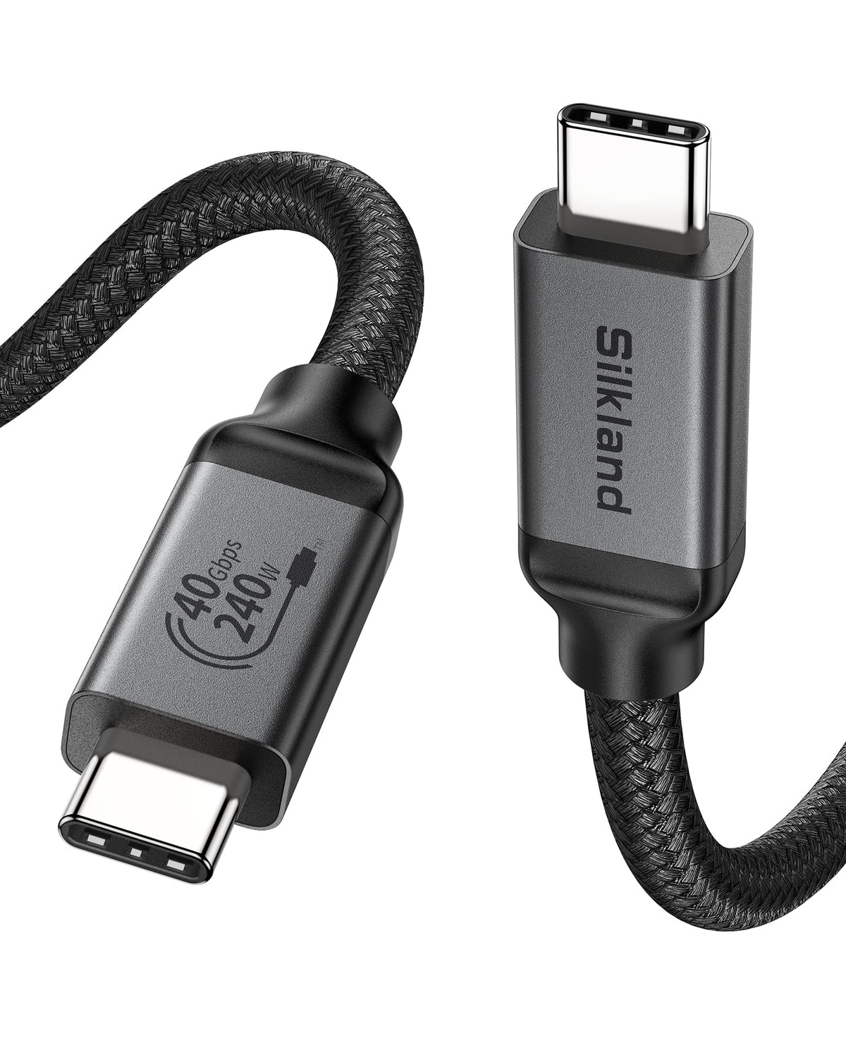 Silkland Usb 4 Cable [Usb If Certified] For Thunderbolt 4 Cable, 40Gbps Data Sync, 8K/5K@60Hz, 240W, Usb C Thunderbolt Cable 3.3Ft/1M, Compatible For Macbook, Ssd, Iphone 16/15, Docking, Egpu, Monitor