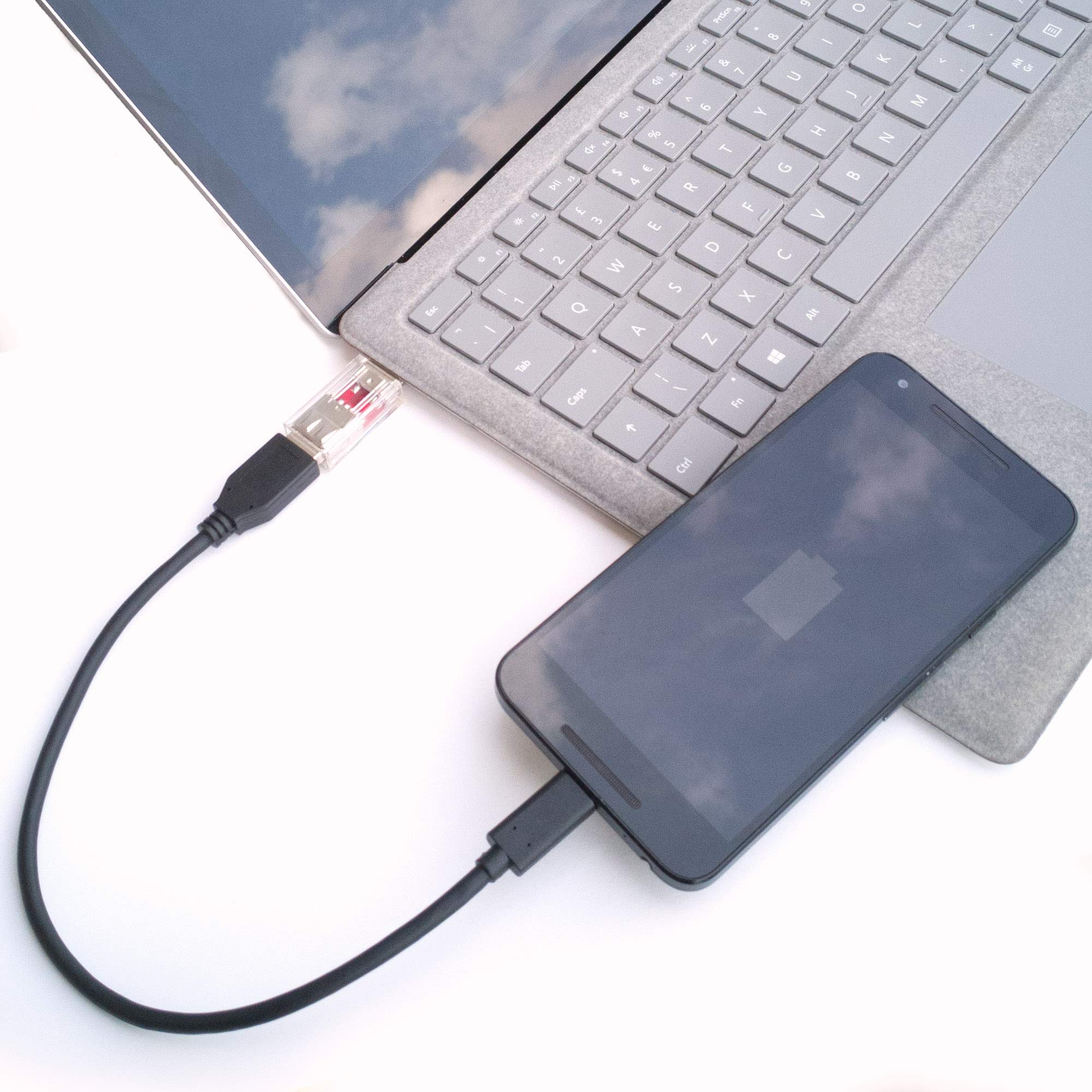 Portapow Usb A Data Blocker   Protect Against Juice Jacking (1, Transparent, 1)