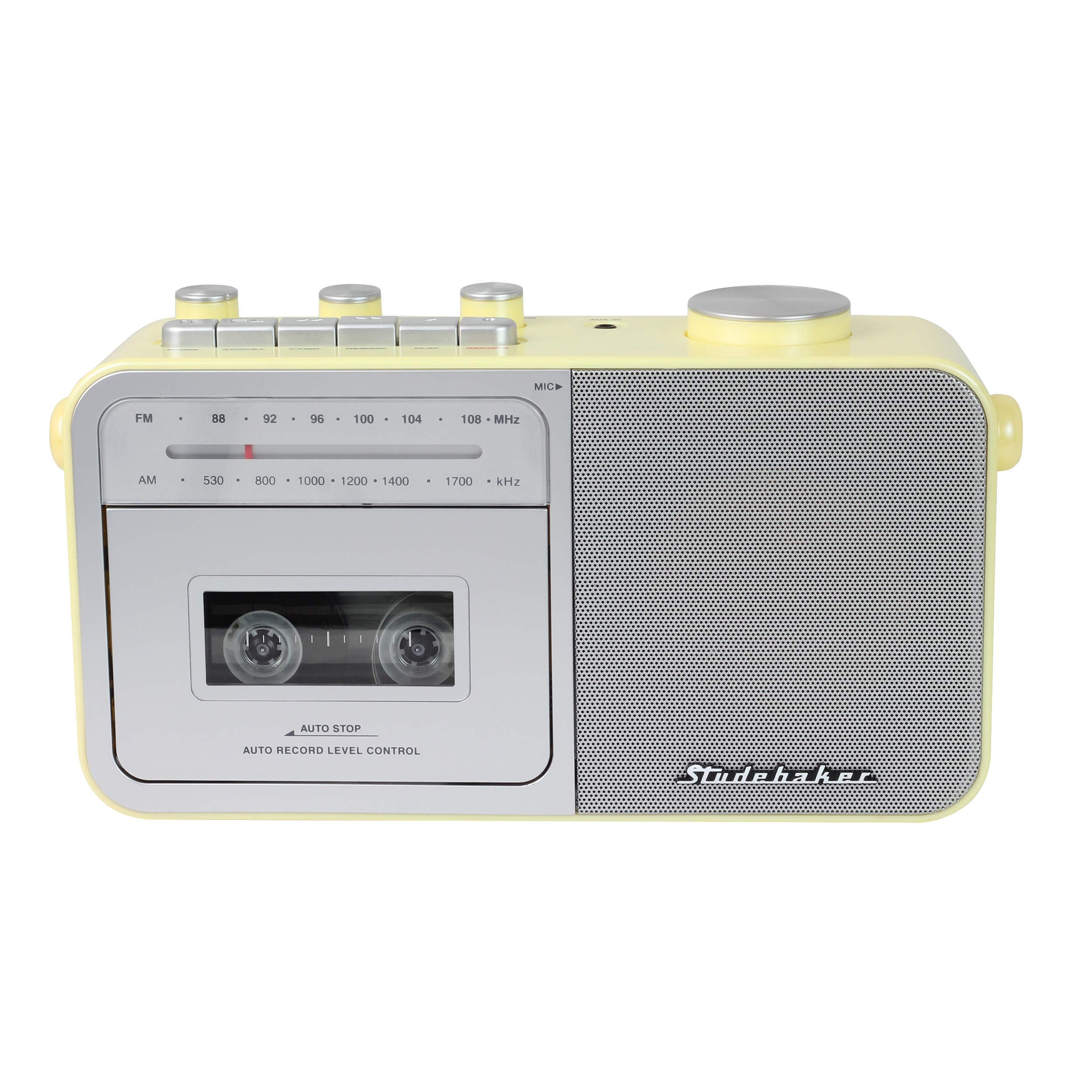 Studebaker Sb2130Cs Portable Cassette Player/Recorder With Am/Fm Radio (Cream/Silver)
