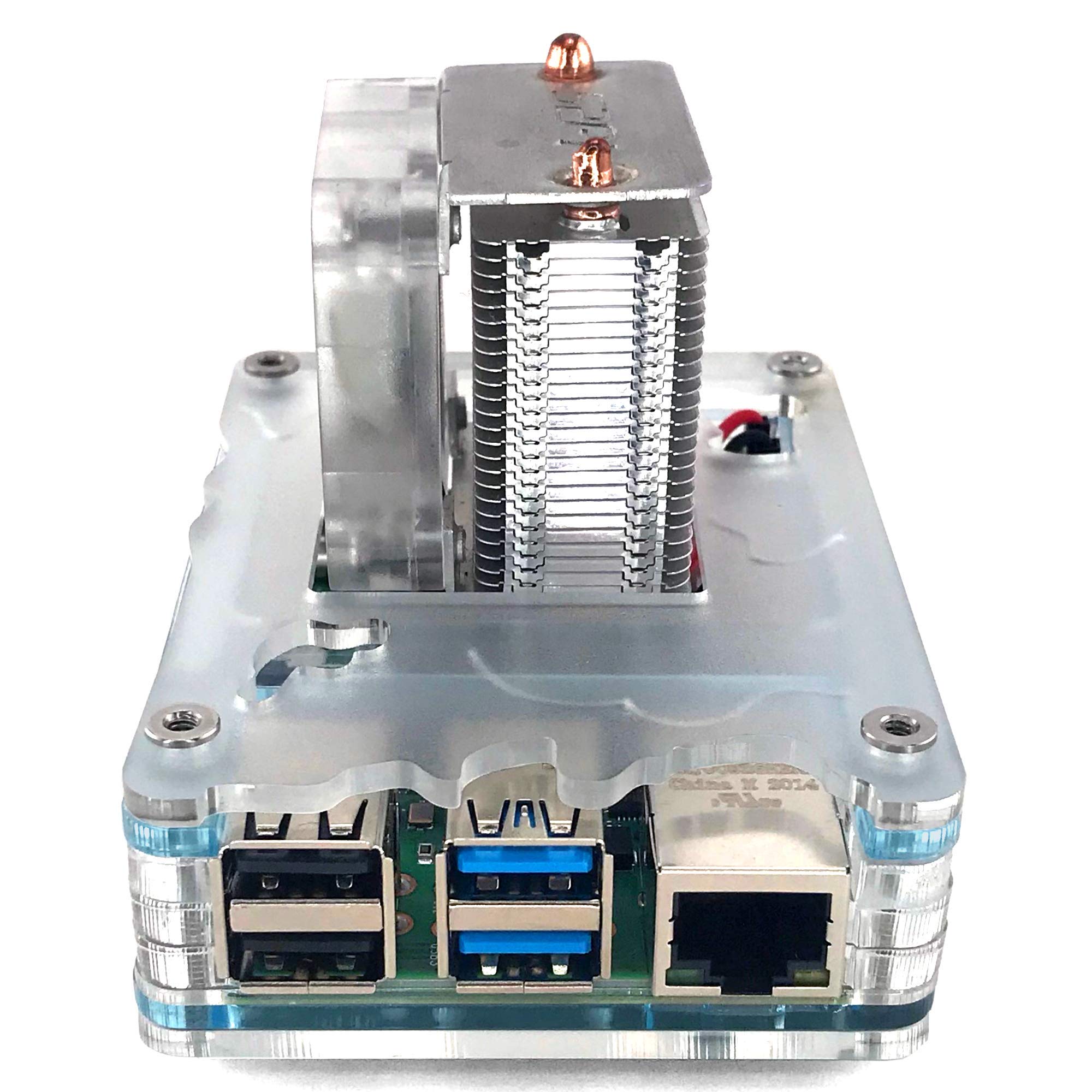 C4Labs Zebra Ice Cube Case Kit For Raspberry Pi 3B+ Or 4B And Ice Tower Cooler (Not Included) Ice Green