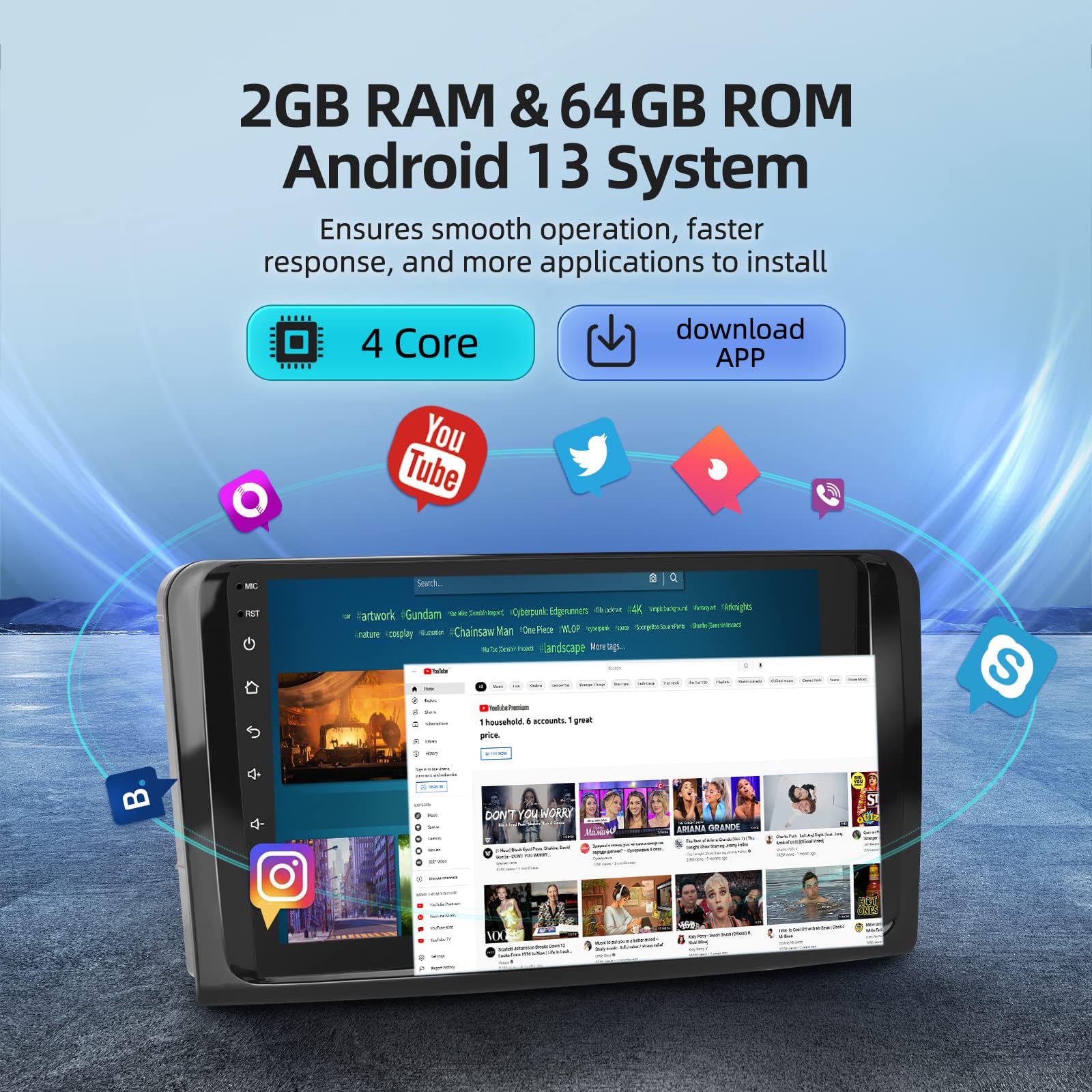 Car Radio For Mercedes Benz Gl Ml Class W164 X164 Ml350 Ml500 Ml280 Gl320 Gl350 Gl450 2005 2011, [2+64G] Android 13 Touchscreen