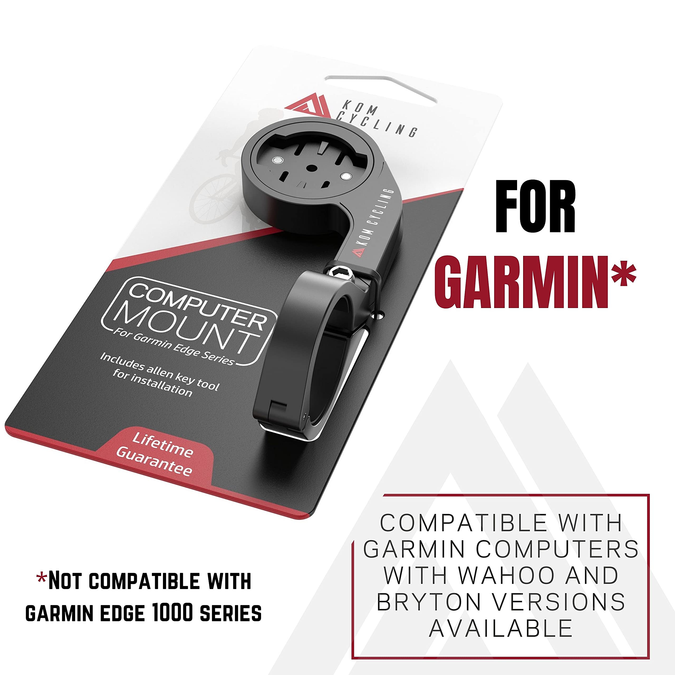 Garmin Bike Mount With From Kom Cycling   Edge Mount Designed For Garmin Edge 540, Edge 840 And Other Models (Aero   Black)