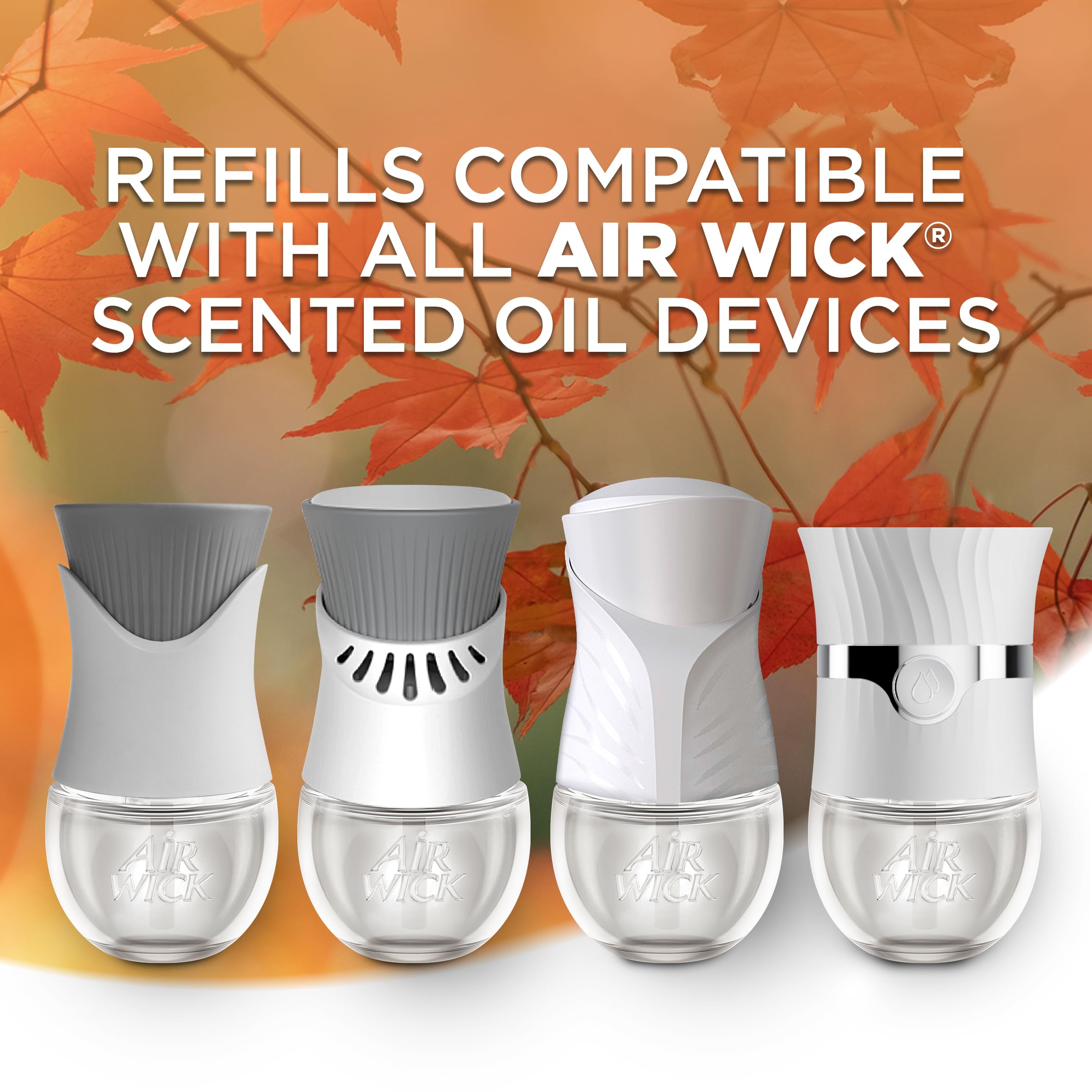 Air Wick Plug In Scented Oil Refill, 10 Ct, Apple Cinnamon, Air Freshener, Essential Oils, Fall Scent, Fall Decor