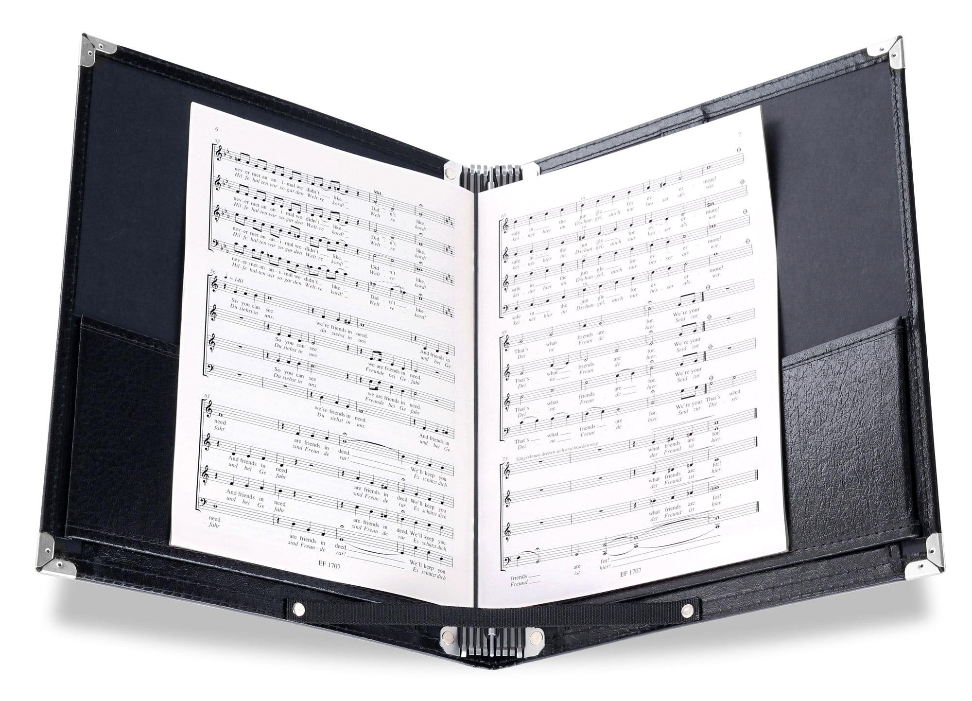 Msp Professional (9.5'' X 12'') Elastic Music/Choral Folder W/Handle & Detachable Strap + Bonus Set Of Stray  Msp200 (Music Fold