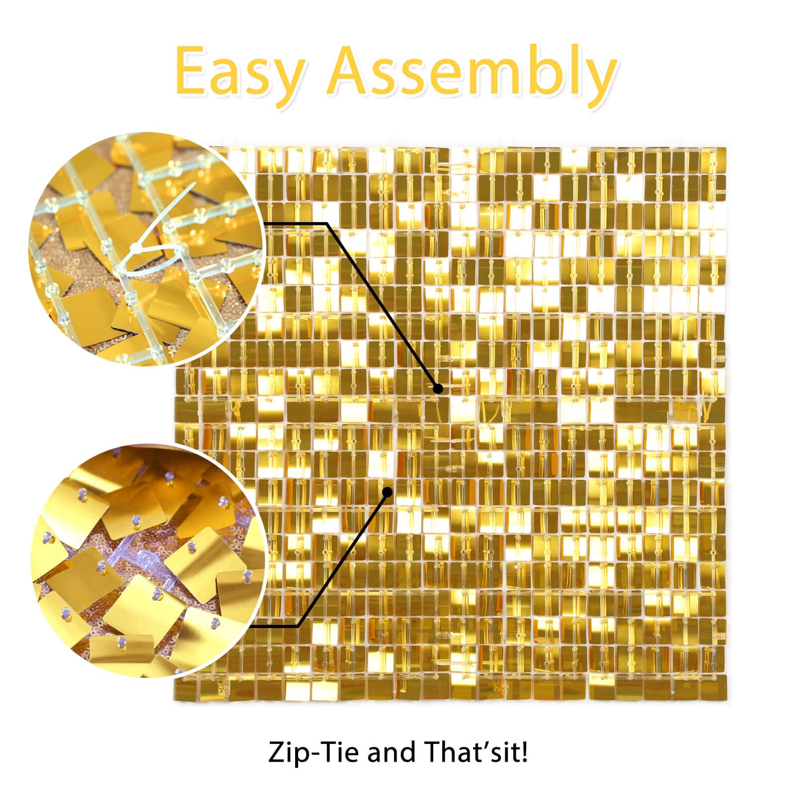 Gold Shimmer Wall Backdrops Sequin Panel Backdrop 36 Panels Birthday Wedding Background Decoration Wall
