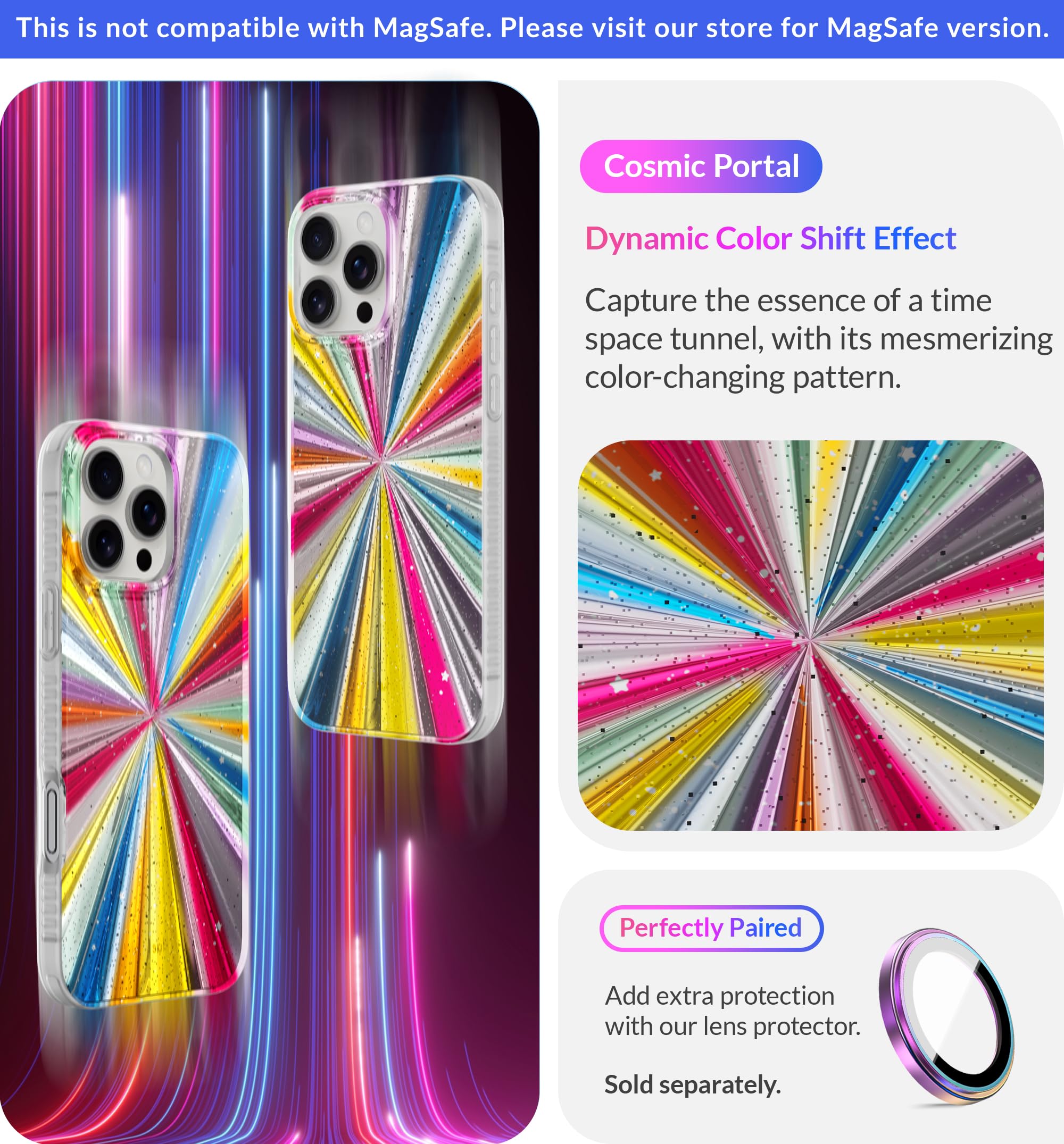 Lonli Hue   For Iphone 16 Pro Max Case   Cosmic Portal Phone Case   [360 Shock Absorbent Bumper]   Cute, Unique And Aesthetic Ph