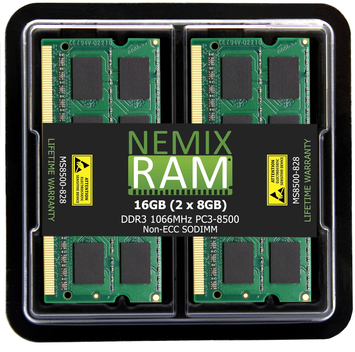 Nemix Ram 16Gb (2X8Gb) Ddr3 1066Mhz Pc3-8500 2Rx8 1.5V 204-Pin Non-Ecc Sodimm Kit Compatible With Apple Macbook Pro Laptop Imac Memory