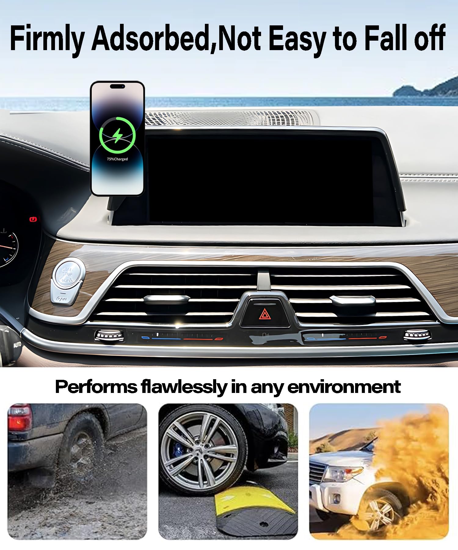 Abeeygeomarn Car Phone Holder For Bmw 7 Series 2016-2022 Accessories Apply To 10.25/10.3 Inch Touch Screen 15W Fast Wireless Cha