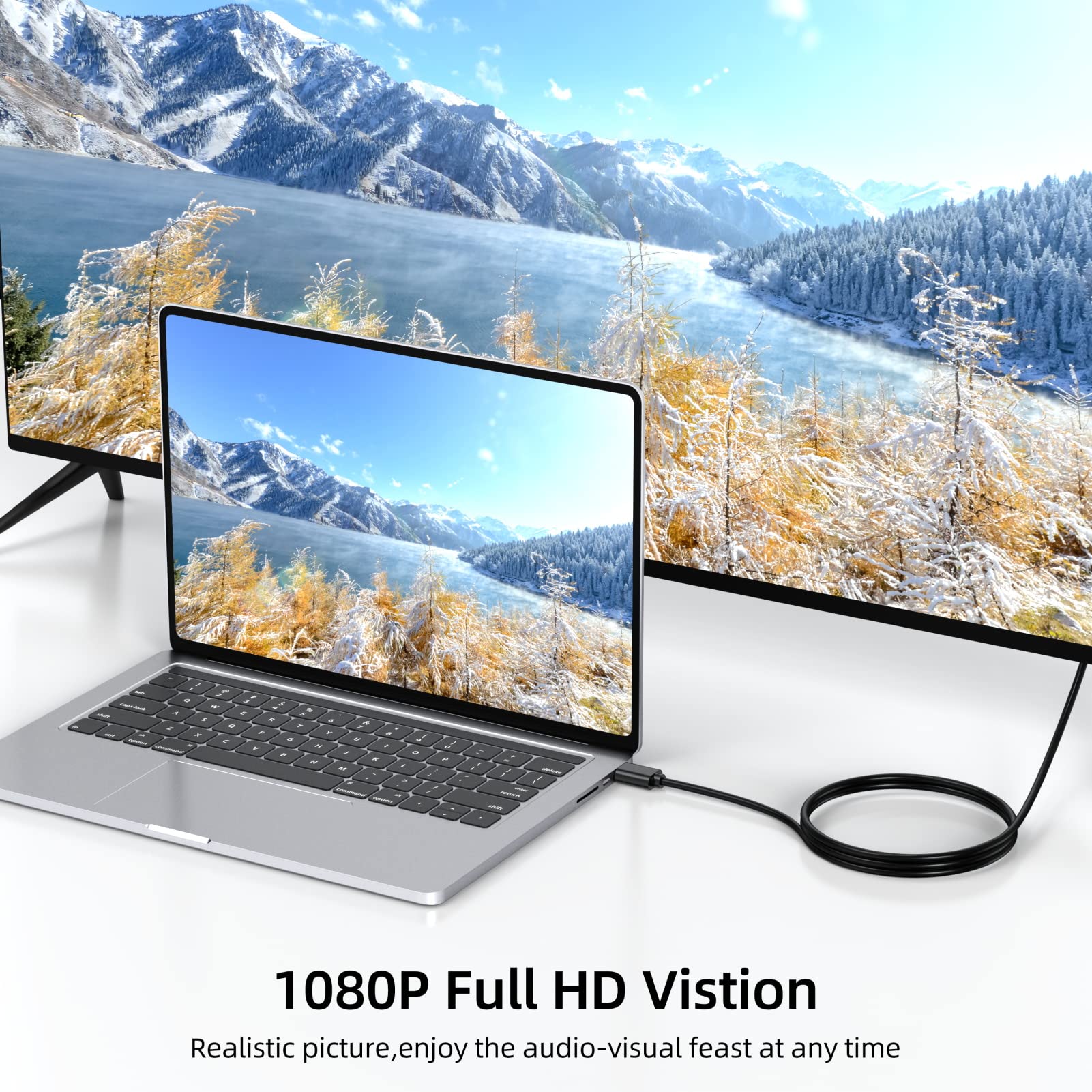 Urelegan Hdmi To Vga Cable 6 Feet 5 Pack, Hdmi To Vga Cable Cord 1080P Hd Video Cables Compatible For Computer, Desktop, Laptop,