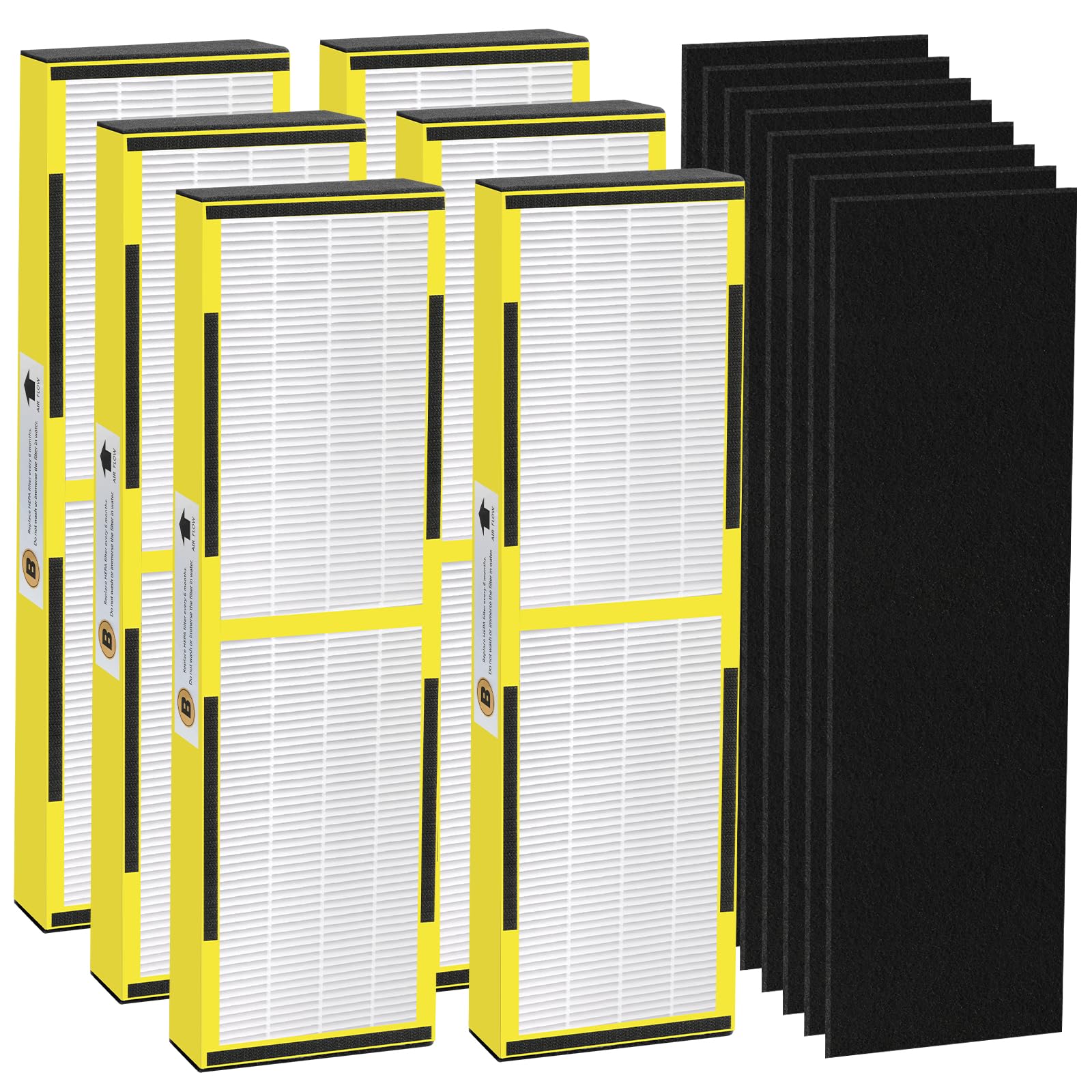 Gazeer Flt4825 Hepa Filter B Replacement Compatible With G Guardian Ac4825 Ac4300 Ac4800 Ac4900 Ac4850,6 H13 True Hepa Filters+8