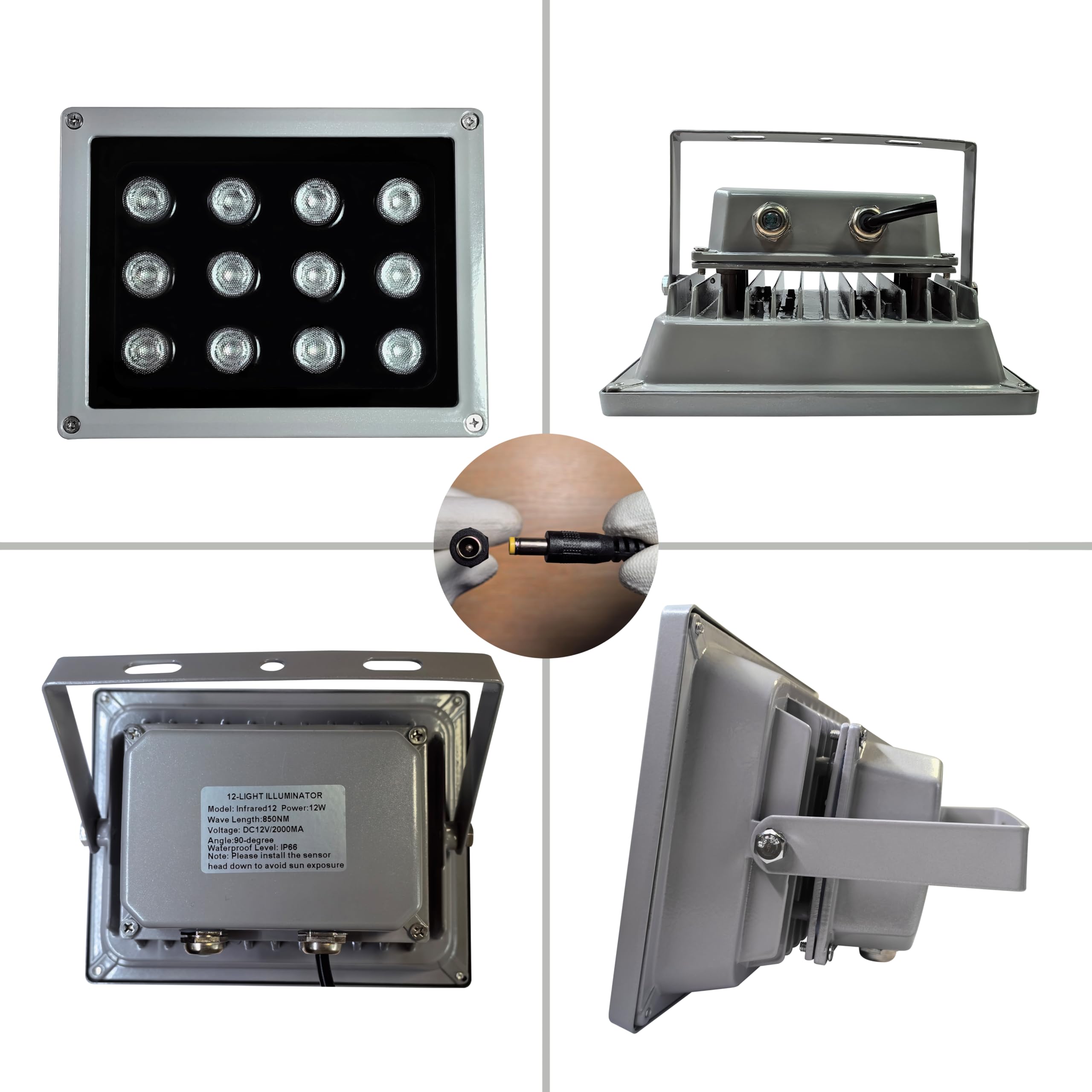 Jcheng Infrared Light 12 Led Ir Illuminator Long Range For 850Nm Night Vision Security Camera And Vr Systems
