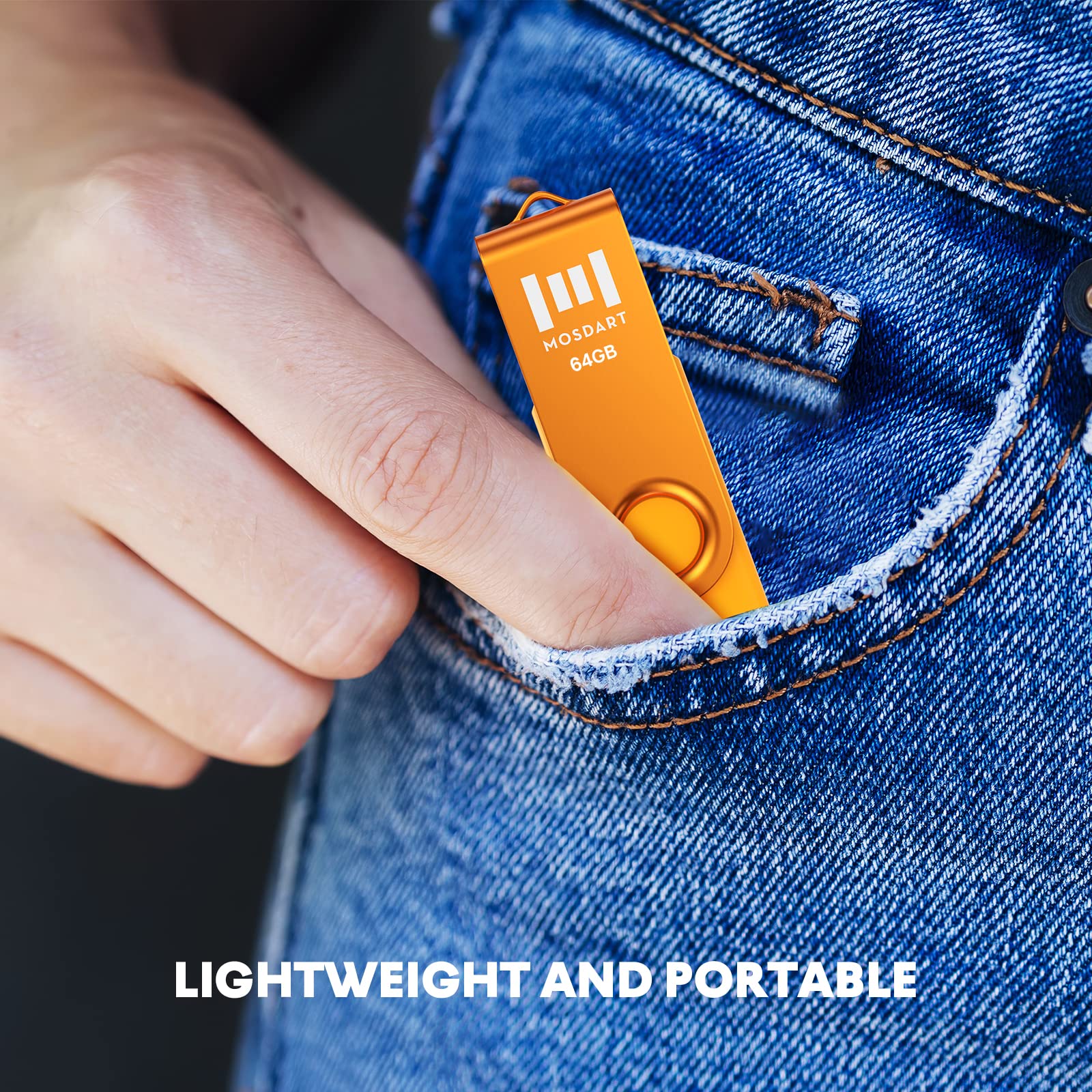 Mosdart 64Gb Usb Flash Drive 5 Pack, 64 Gb Pastel Multicolor Multipack Usb2.0 Thumb Drives, Swivel Design With Led Light, Exfat