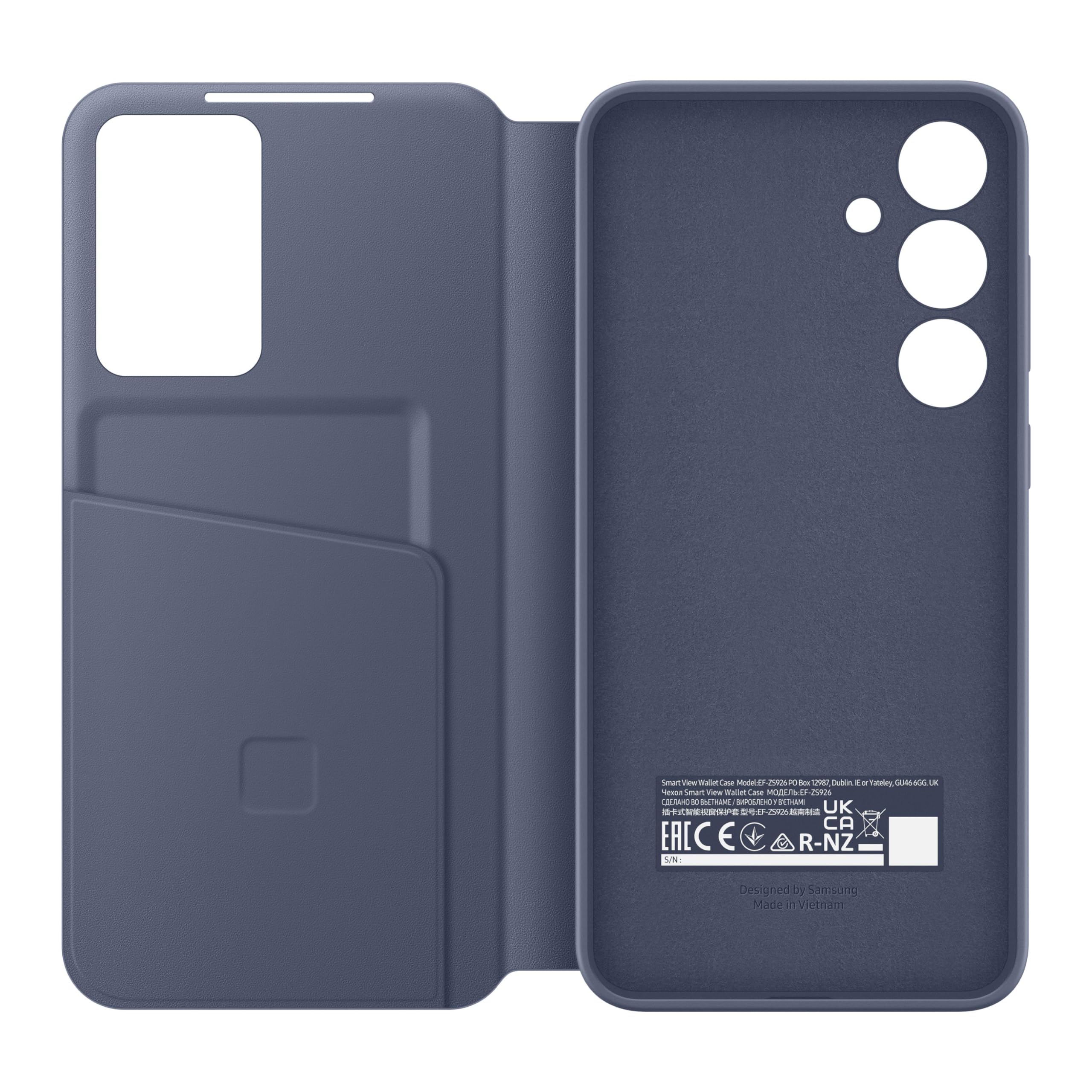 Samsung Galaxy S24+ Plus S View Wallet Phone Case, Protective Cover With Smart Small Screen View, Finger Tap Control, Slim Desig