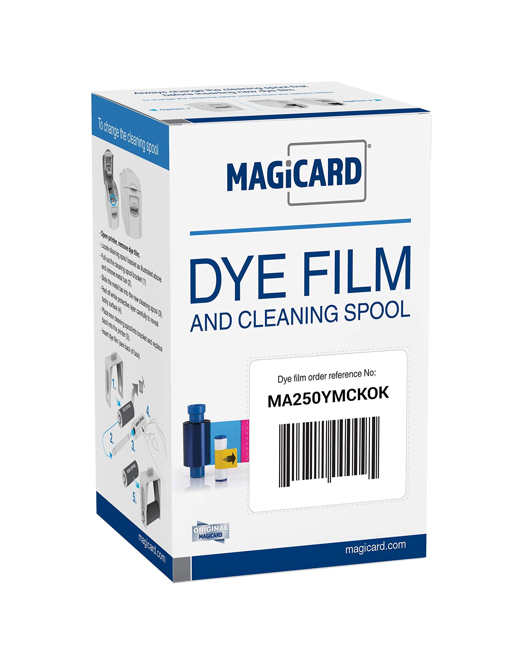 Magicard Ma250Ymckok Color Ribbon Kit (Ymckok, 250 Prints) For Enduro And Rio Pro Series Card Printers Straight From Manufacture