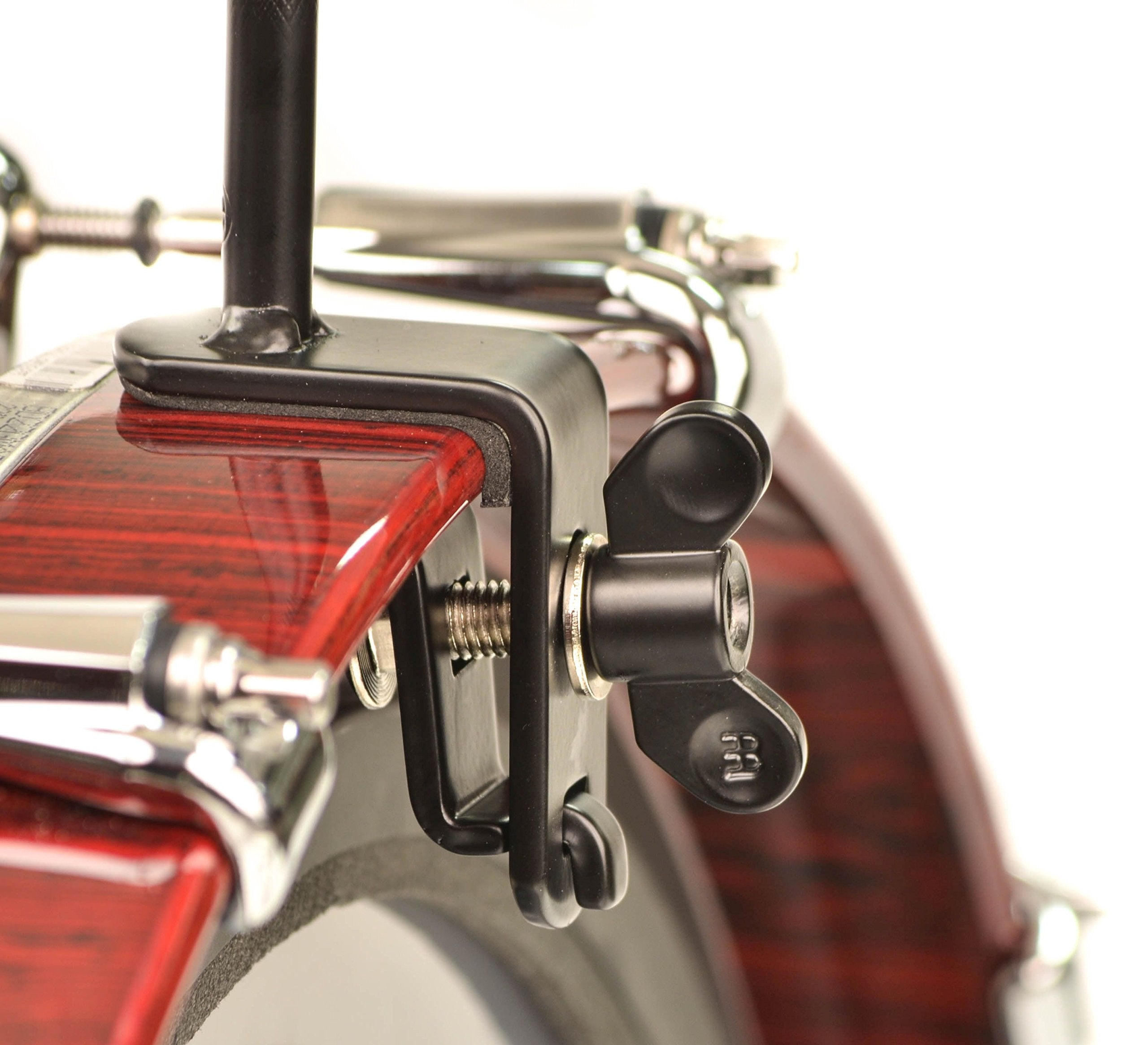 Meinl Percussion Mc Stbd Standard Bass Drum Cowbell Mounting Bracket With 6' Steel Arm And Padded Foam Clamp, Black Powder Coated