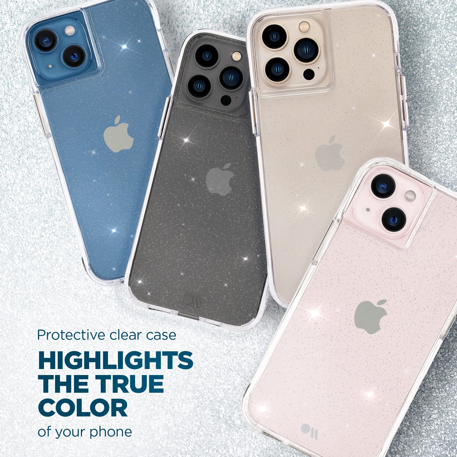 Case Mate Iphone 13 Pro Max Case For Women [10Ft Drop Protection] [Wireless Charging] Sheer Crystal Clear Phone Case For Iphone