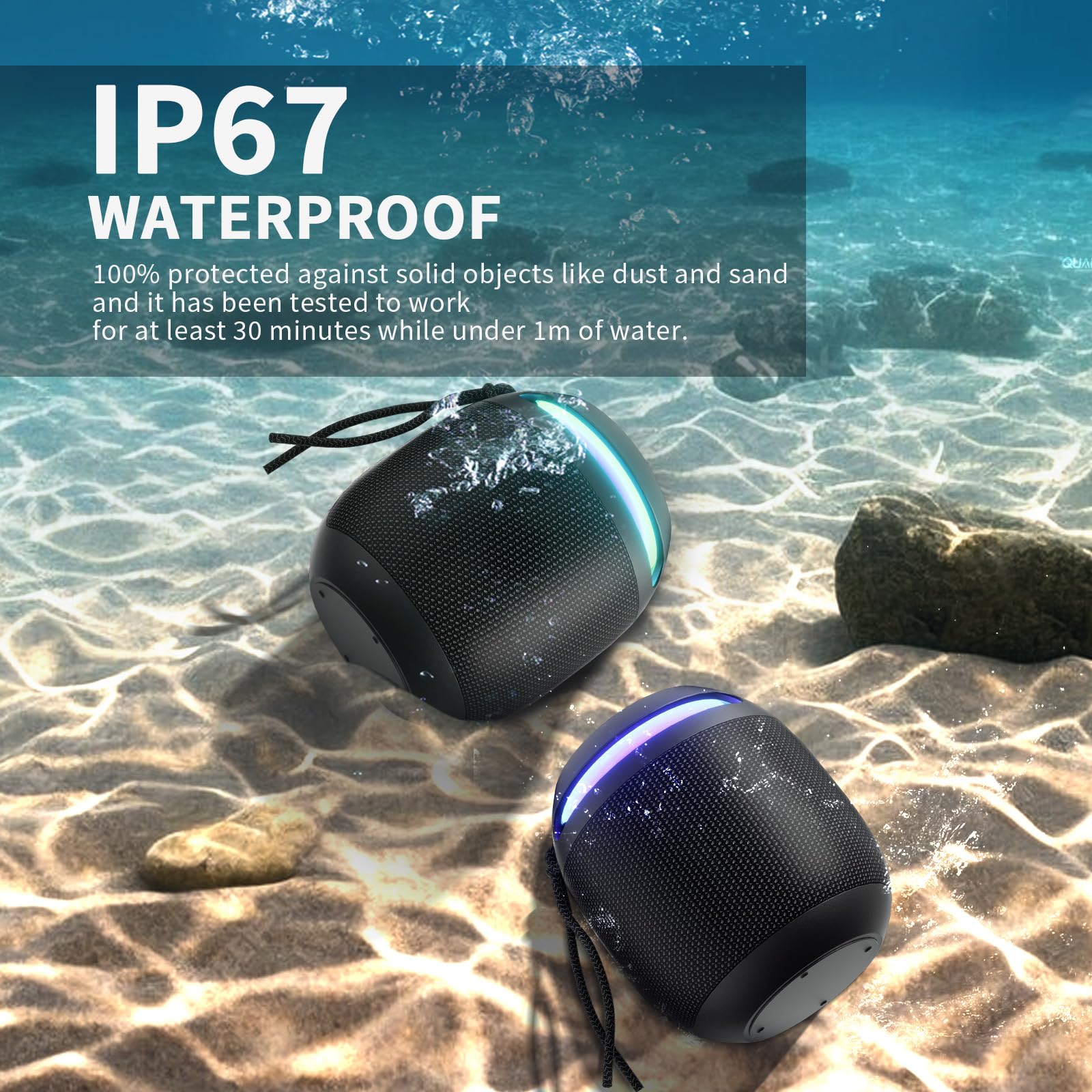 Memorex High Performance Ultimate Bluetooth Speaker, Portable Rechargeable & Wireless, Ip67 Waterproof Dustproof Speaker With Pa