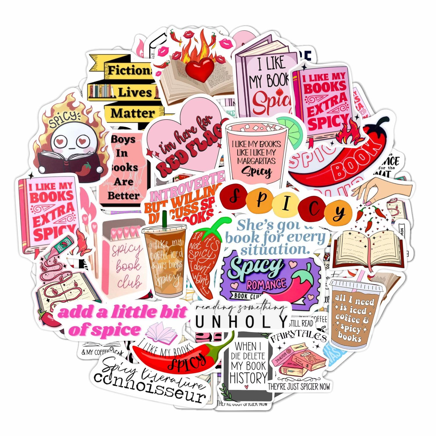 Spicy Book Stickers, Smu Tty Book Stickers For Kind Le, Bookish Stickers For Adults, Dark Romance Book Stickers, Reading Sticker