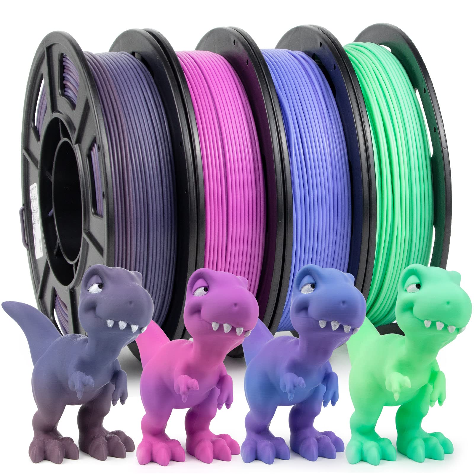 Isanmate Pla+ 3D Printer Filament, Pla Filament 1.75Mm Bundle Gradient Multicolors Filament, Color Change Rainbow Filament, 3D P