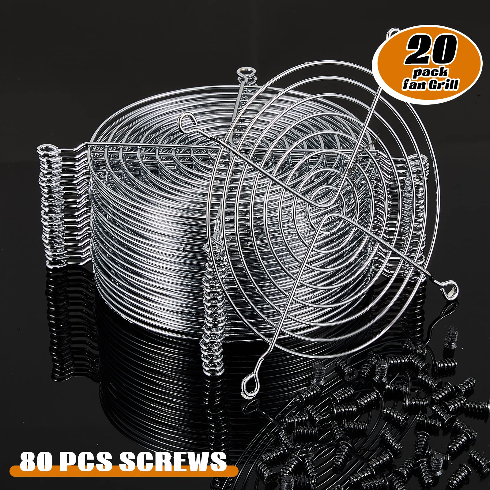 20 Pack 120Mm Fan Grill Guard For 120Mm Case Fan Fan Filter 120Mm Computer Case Fan Finger Grills Fan Guard Protector With Screw