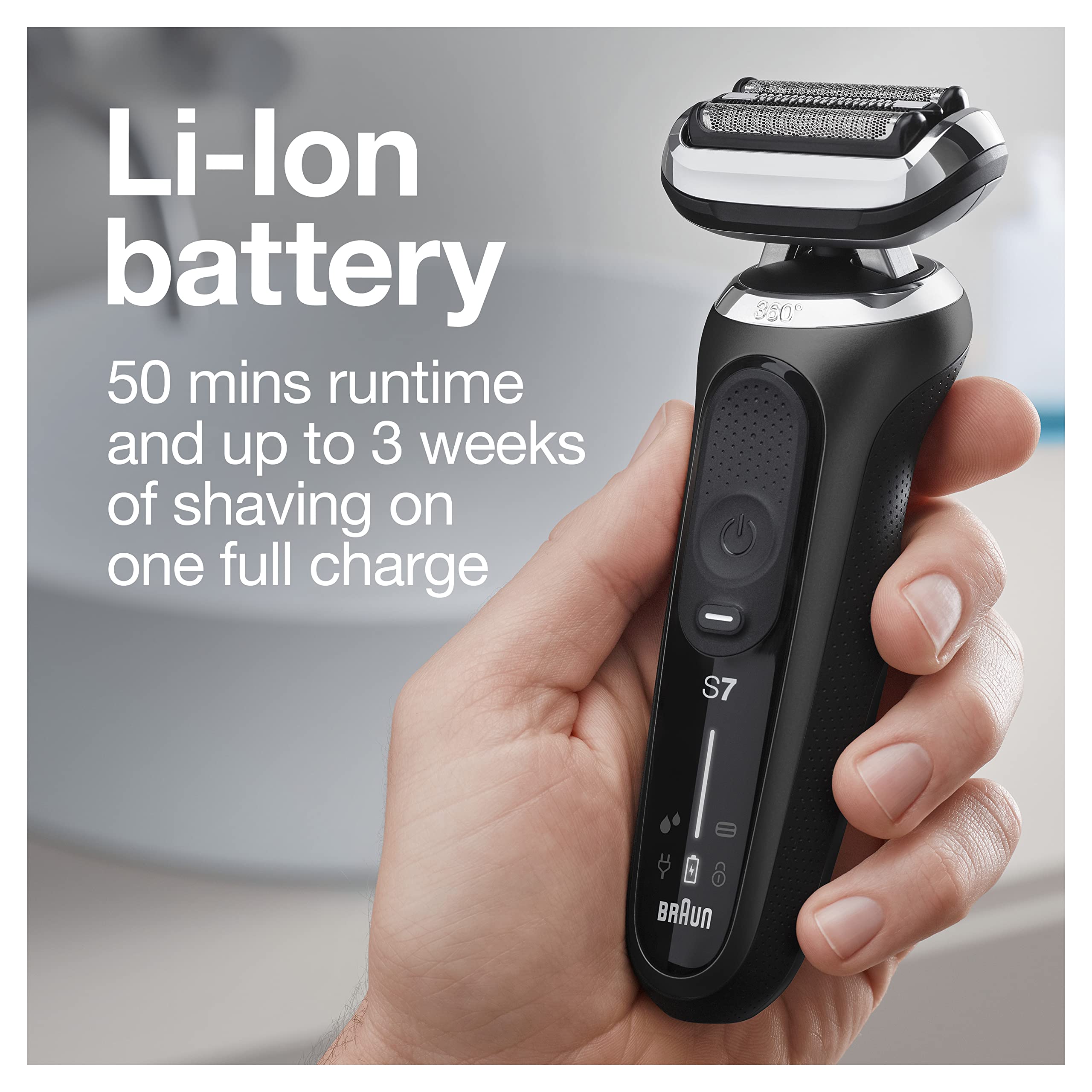 Braun Series 7 7091Cc Flex Electric Razor For Men With Smartcare Center, Beard Trimmer, Stubble Beard Trimmer, Body Groomer And