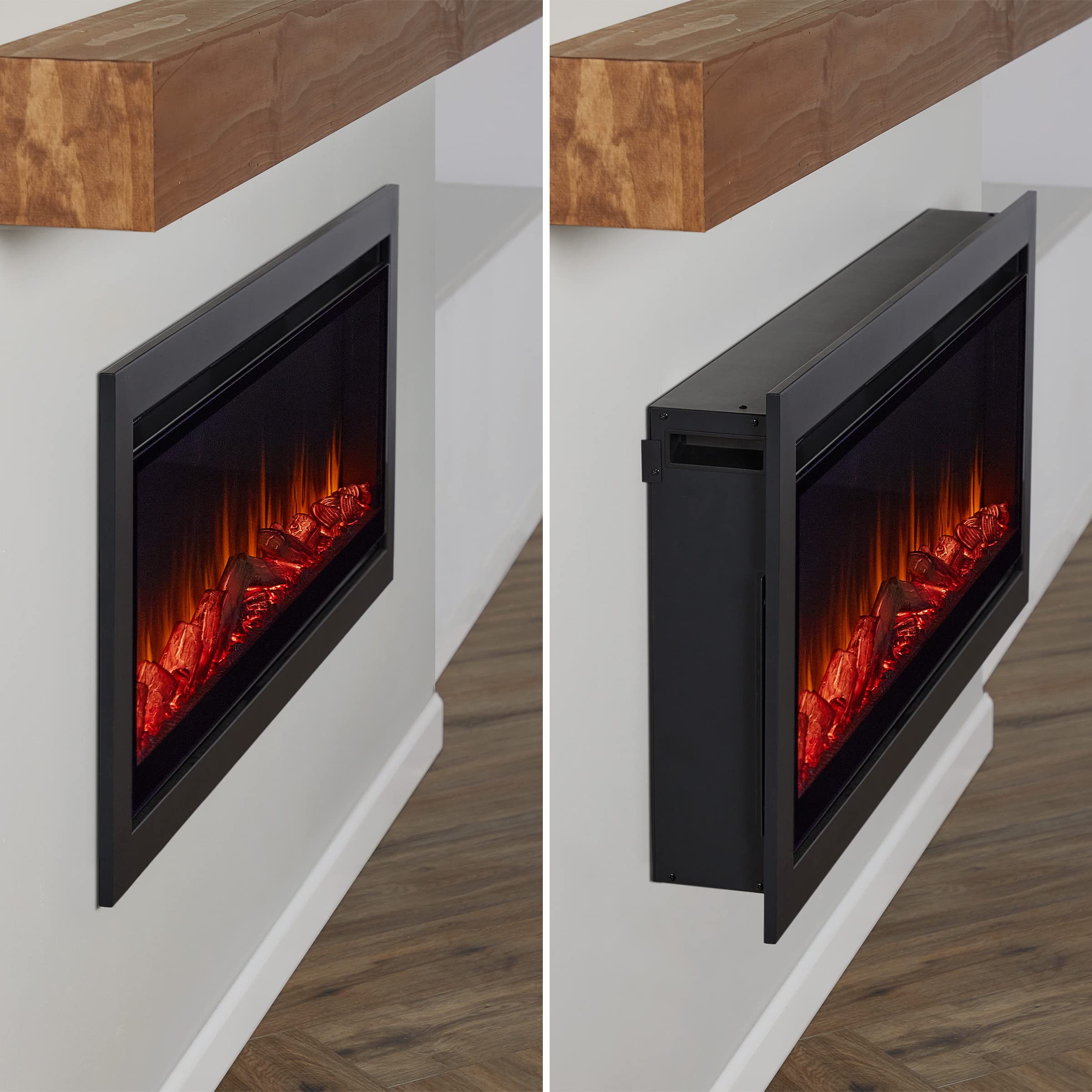 Real Flame 49'' Wall Mount Or Recessed Electric Fireplace Insert By Real Flame