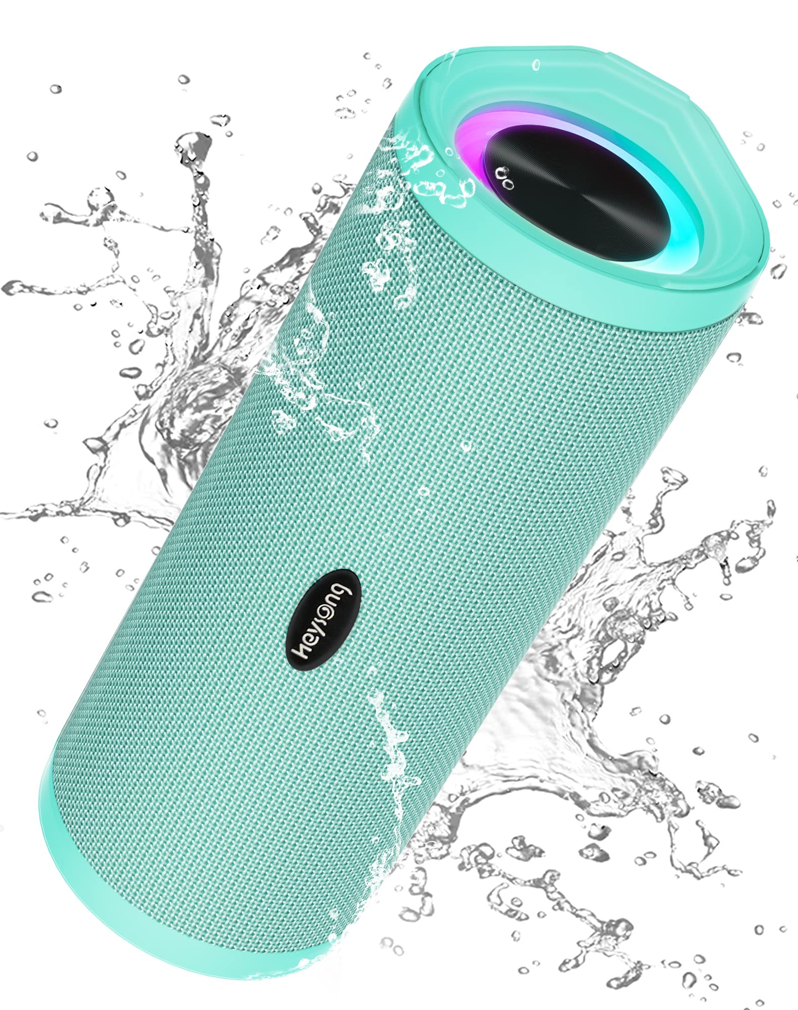 HEYSONG Portable Bluetooth Speaker, Waterproof Wireless Shower Speakers with Good Bass, IPX7 Floating, 5000mAh, TF Card, Loud So