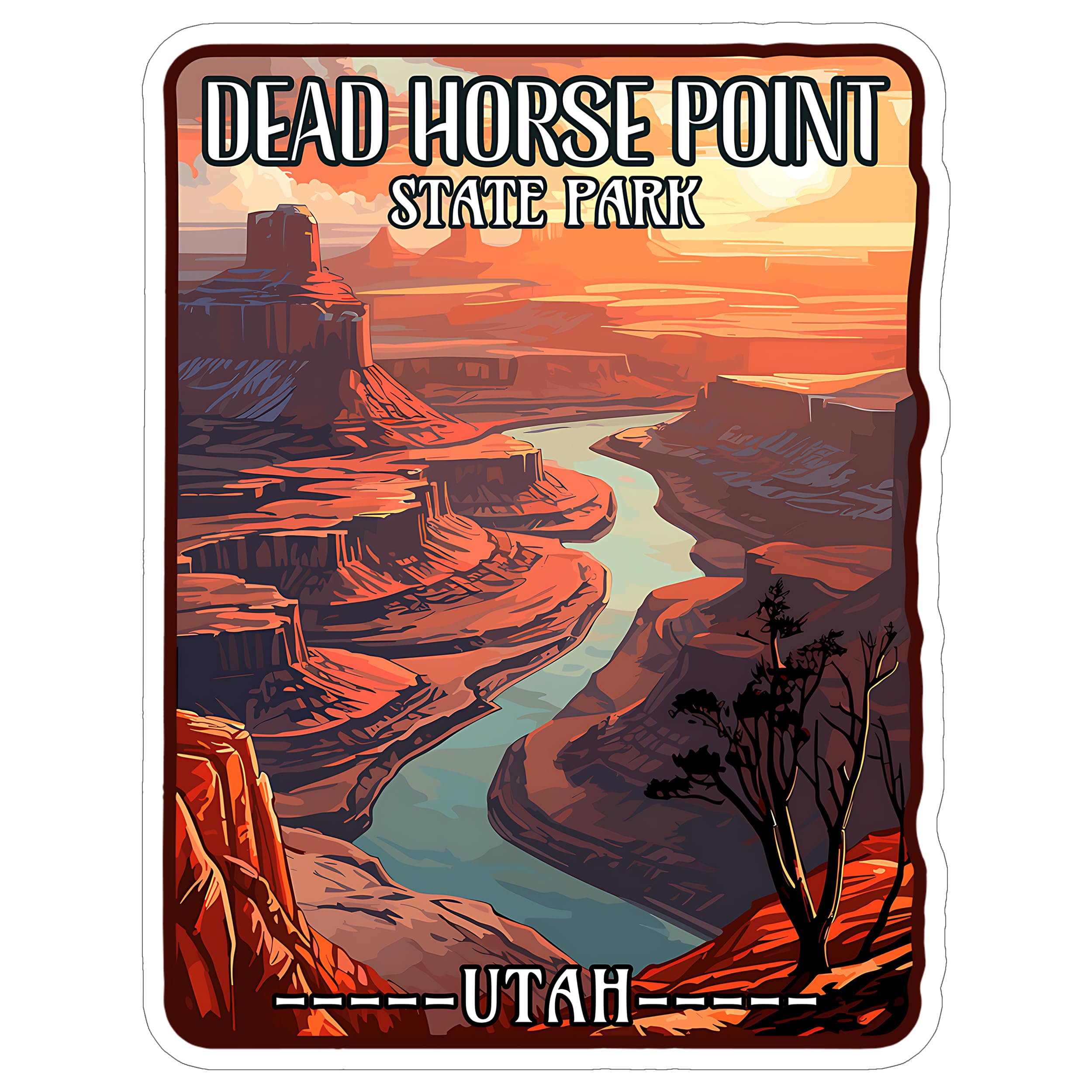 Dead Horse Point State Park Utah Sticker 4 Inch Travel Souvenir City - Waterproof Vinyl Decal For Laptop Water Bottle Car Tumble