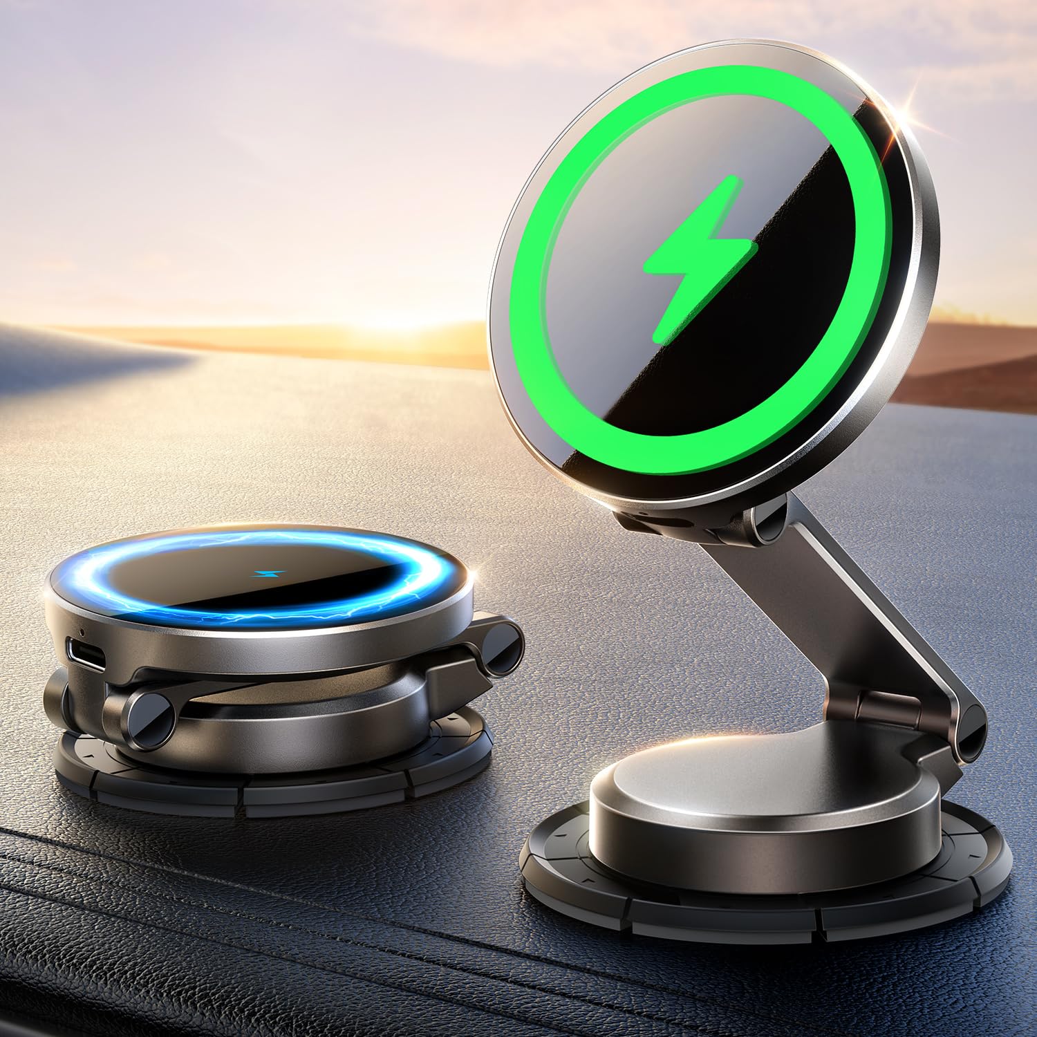 Joyroom For Magsafe Car Mount Charger, [All-Metal] 15W Fast Magsafe Car Charger, Magnetic Phone Holder For Car Dashboard For Iph