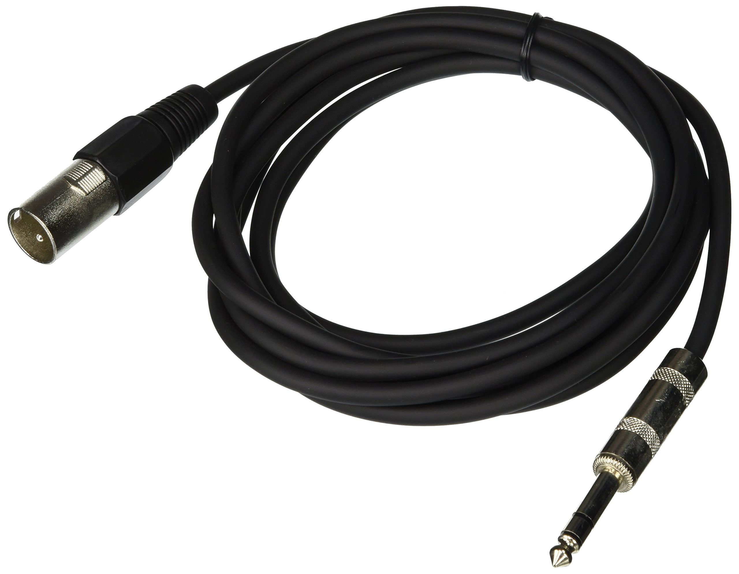 Seismic Audio Satrxl-M10Black6 10-Feet Xlr Male To 1/4-Inch Trs Patch Cable - Black