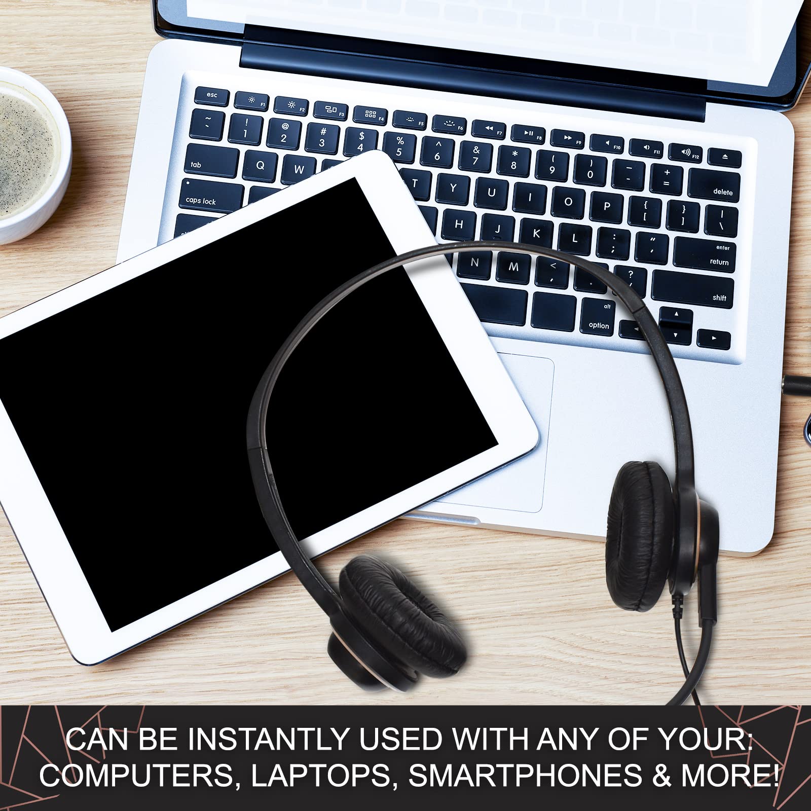 Sonitum Bulk Headsets With Microphone (10 Pack)   Noise Canceling Computer Headset For Office, Meetings, Chat  Comfortable Over