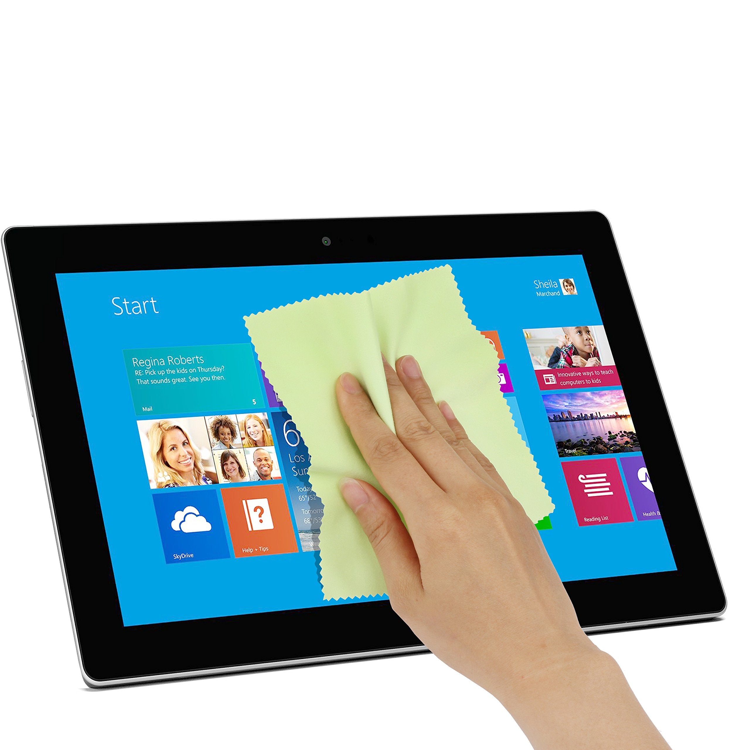 Wisdompro 8 Pack 5.7 X 6.9 Inches Microfiber Cleaning Cloth For Camera Lens, Glasses, Phone, Iphone, Ipad, Tablet, Laptop, Lcd T