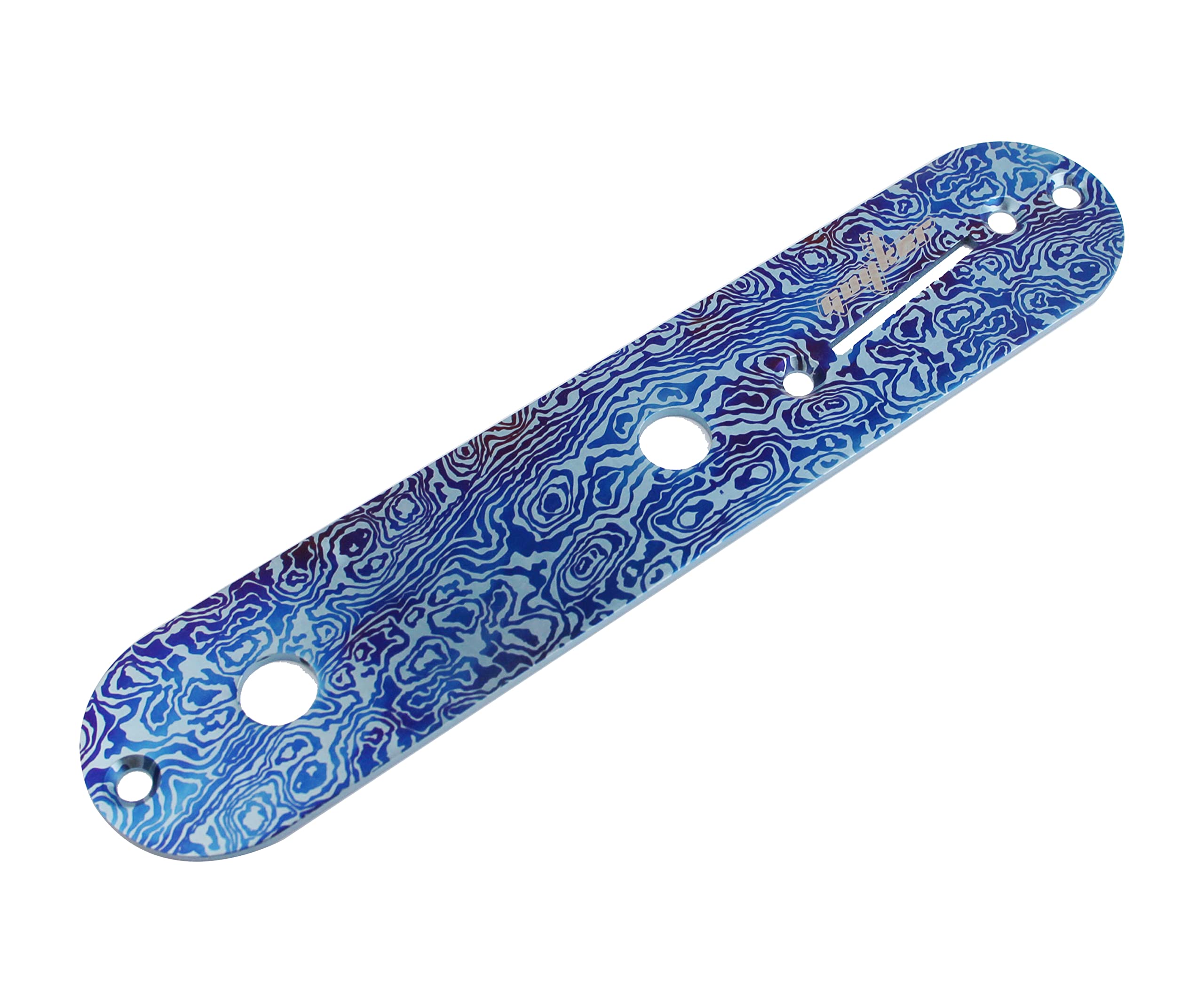 Guyker Titanium Alloy Guitar Control Plate Damascus Pattern Compatible With Fend Tele Tl Electric Guitar