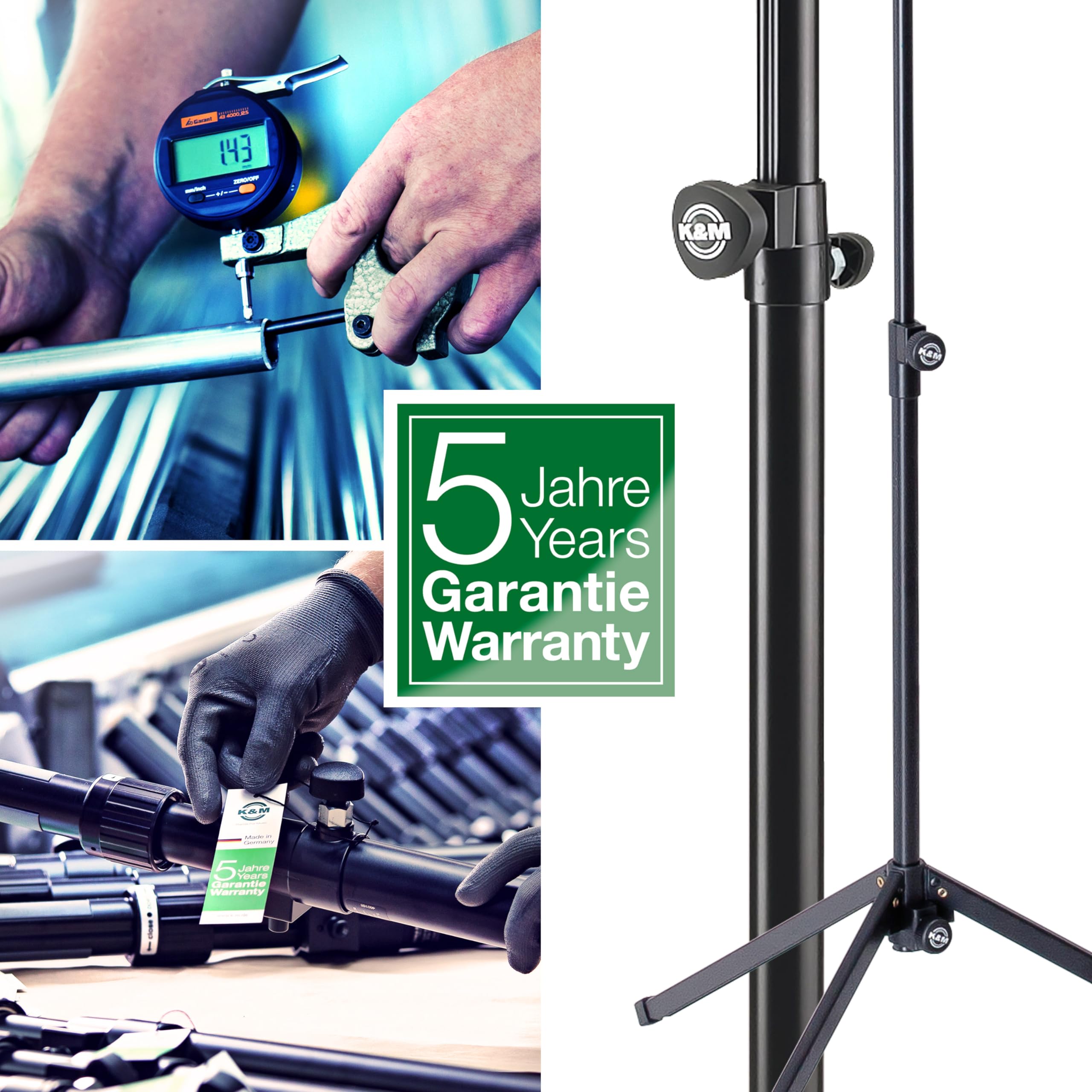 K&M   Konig & Meyer 10700.000.55 Extra Heavy Duty Music Stand   Adjustable Angle Desk   Sturdy   Easy To Fold   Compact   Profes