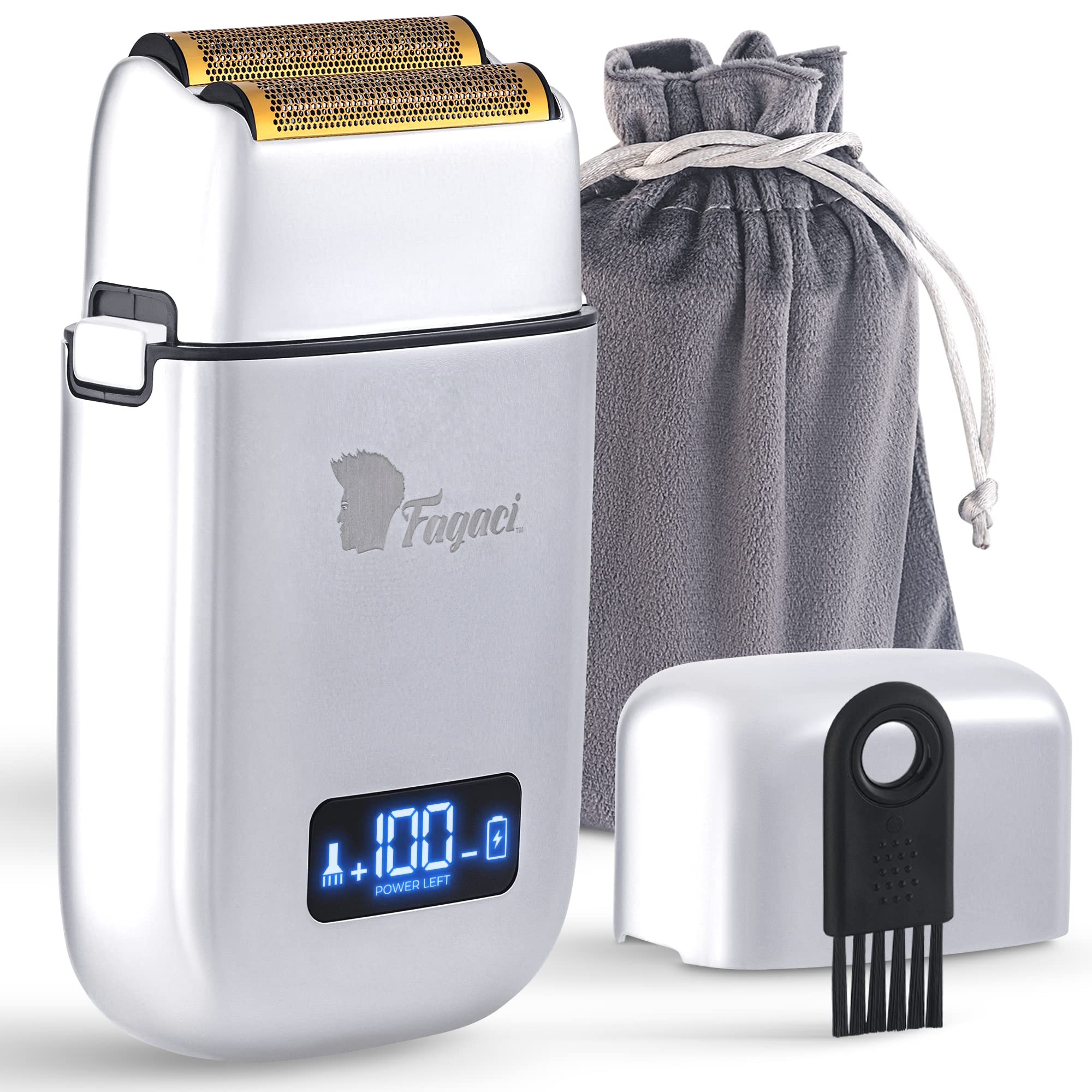 Fagaci 5 Speeds Double Foil Shavers For Men Professional Irritation Free, Close Clean Shaving Foil Razor, Electric Shavers For M