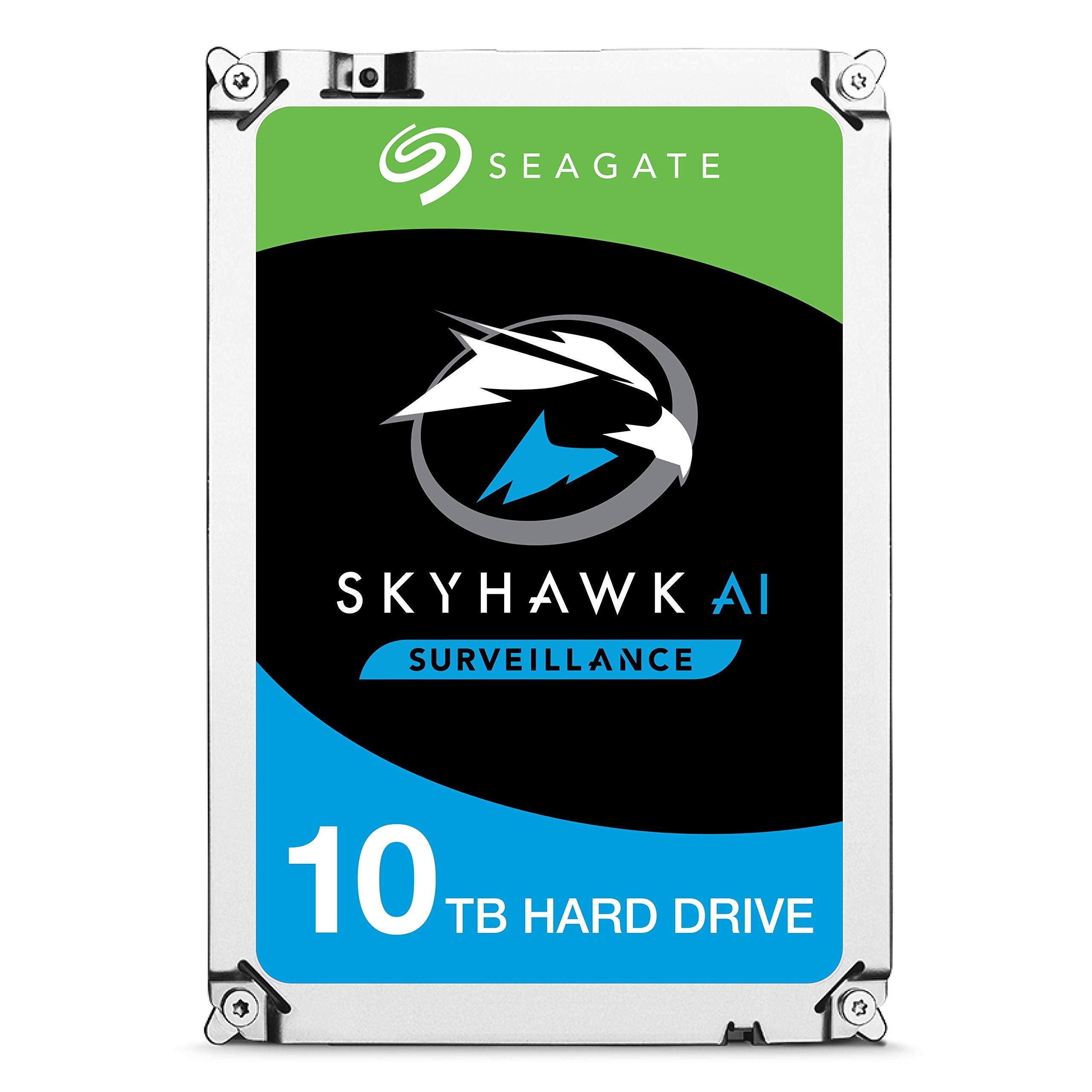 Seagate Skyhawk AI 10TB Surveillance Internal Hard Drive HDD�3.5 Inch SATA 6Gb/s 256MB Cache for DVR NVR Security Camera System with Drive Health Management Frustration Free Packaging (ST10000VE0004)