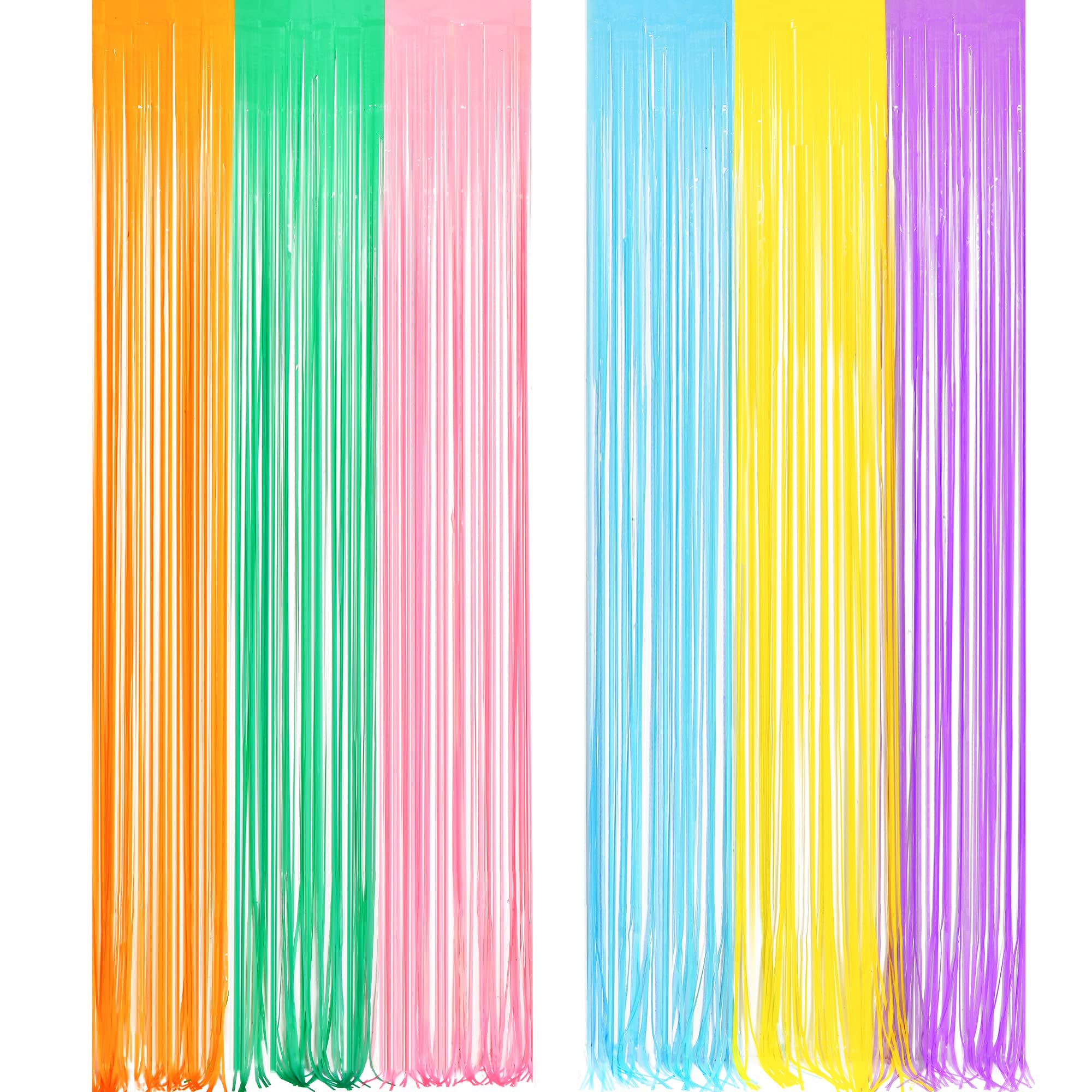 Pastel Tinsel Curtain Party Backdrop   Greatril Pastel Color Foil Fringe Curtain Photo Booth Streamers For Birthdays Easter Baby