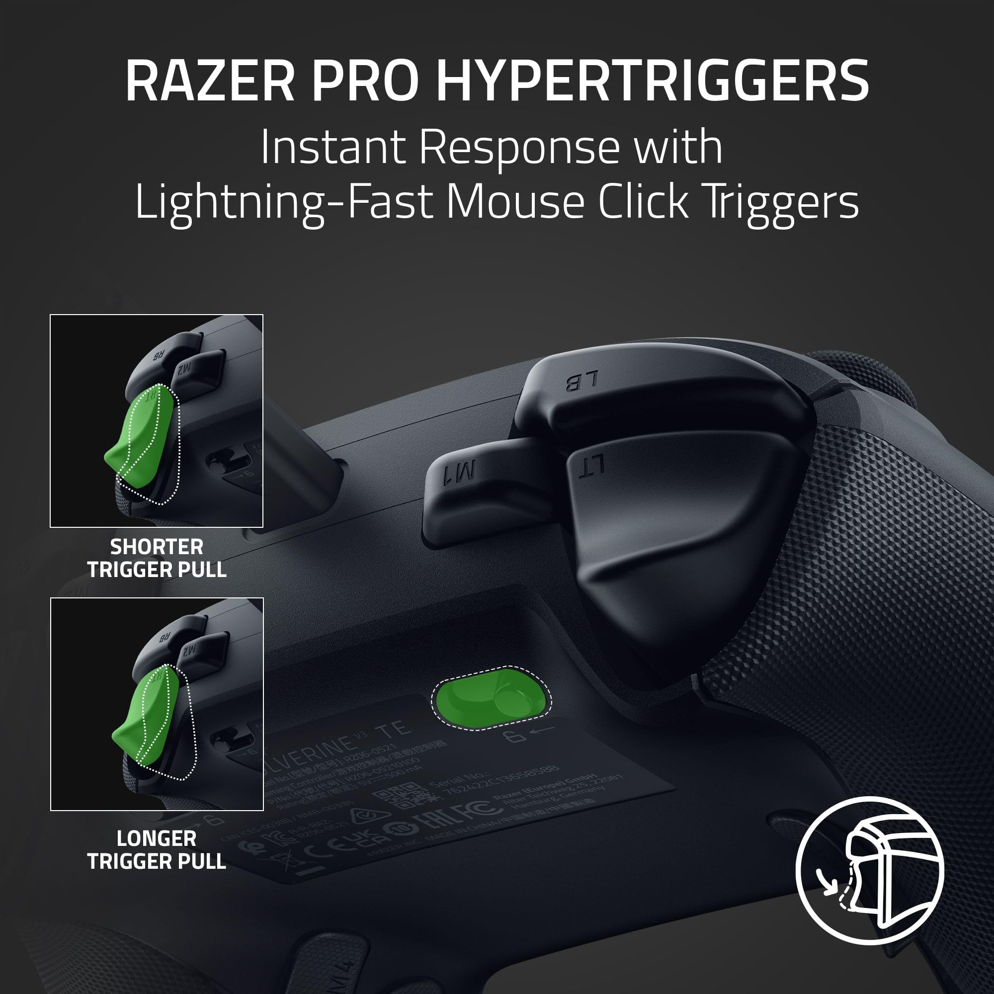 Razer Wolverine V3 Tournament Edition Xbox/Pc, 6 Remappable Buttons To Outplay Them All, 1000Hz Polling Rate For Competitive Pla