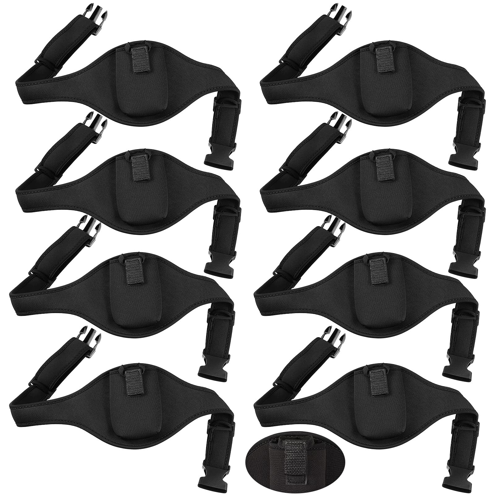 Jexine 8 Pack Mic Belt Wireless for Theatre Neoprene Microphone Holder with Anti Dropping Strap Sweat Absorbent Belt Waistband B