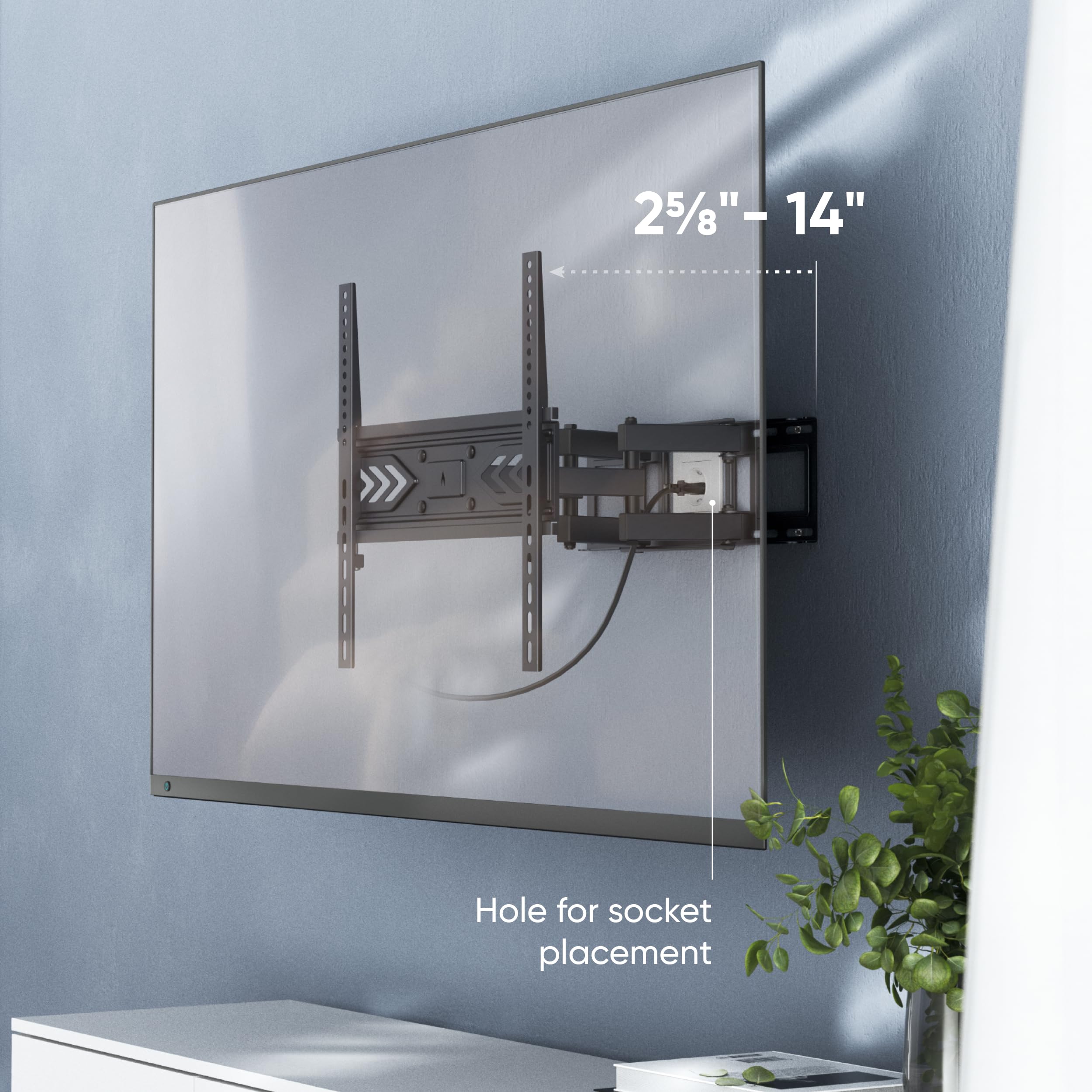 Onkron Full Motion Tv Wall Mount 32''   65'' Screens Up To 99 Lbs, Adjustable Tv Wall Mount Extension Bracket Max 400X400 Vesa M