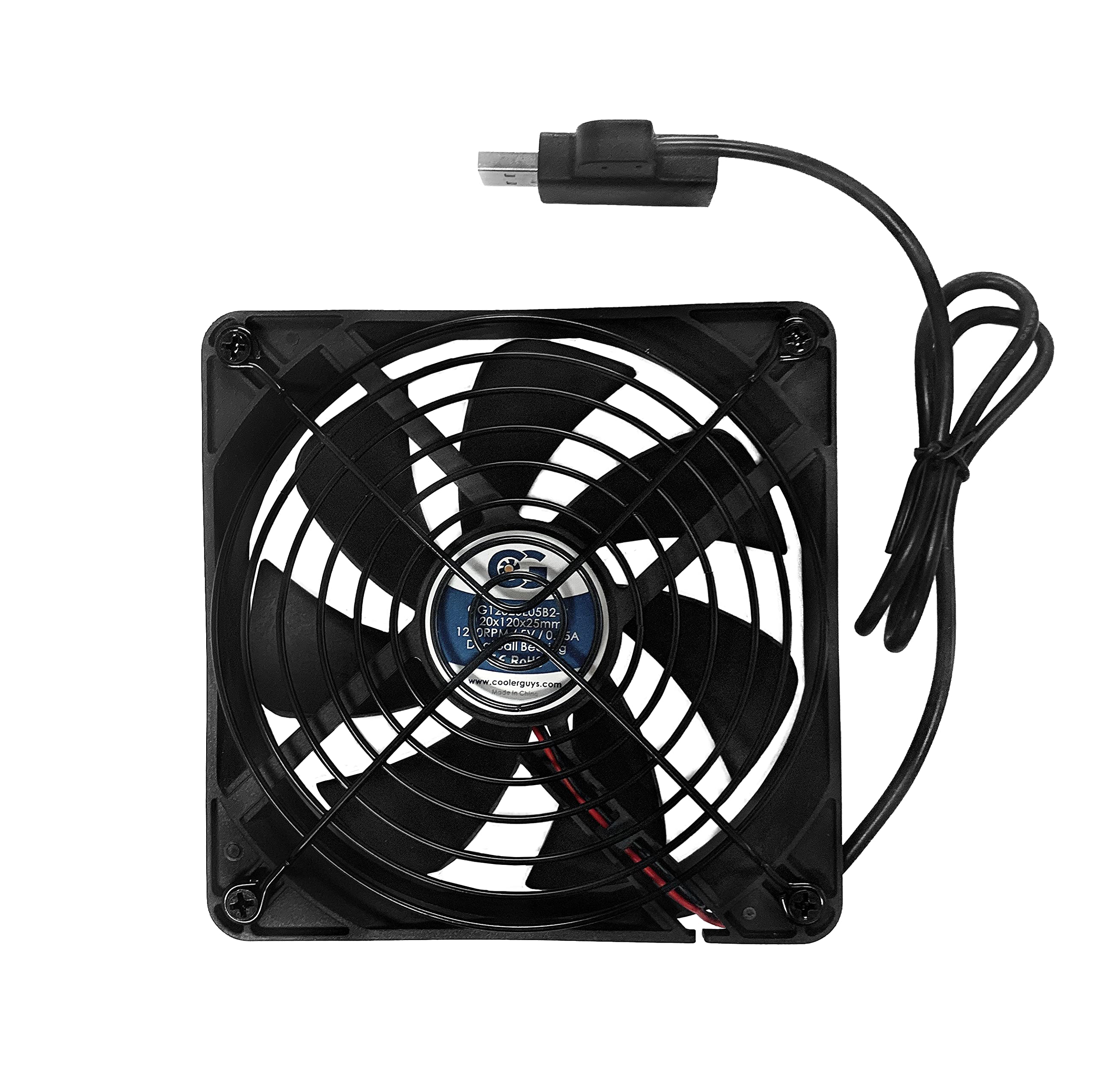 Coolerguys Single Usb Fan For Playstation, Xbox, Receivers, Roku (120Mm)