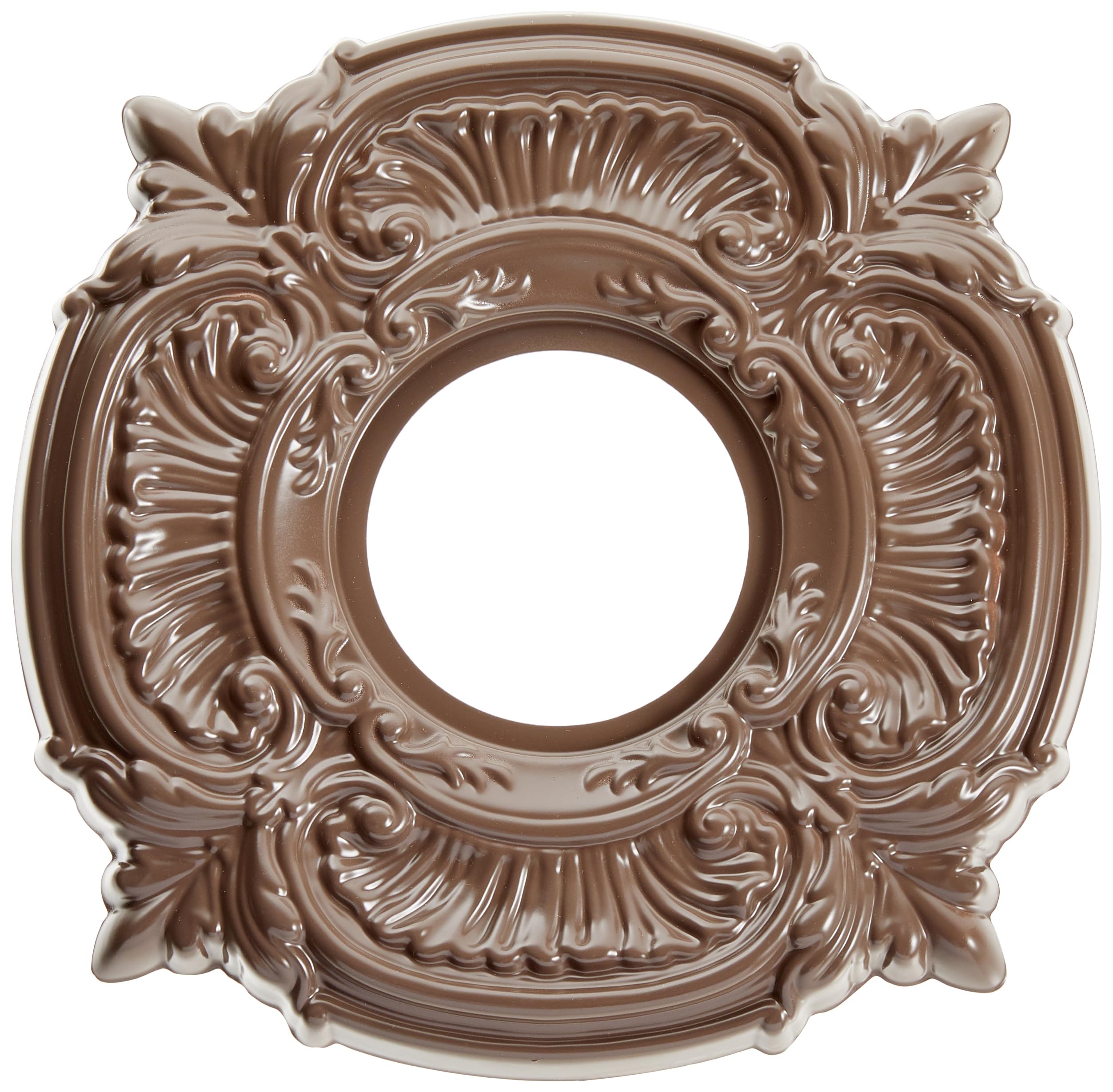 Ekena Millwork Cmp10Atglg Attica Thermoformed Pvc Ceiling Medallion (Fits Canopies Up To 4 1/8''), 10''Od, Ultracover Satin Lond