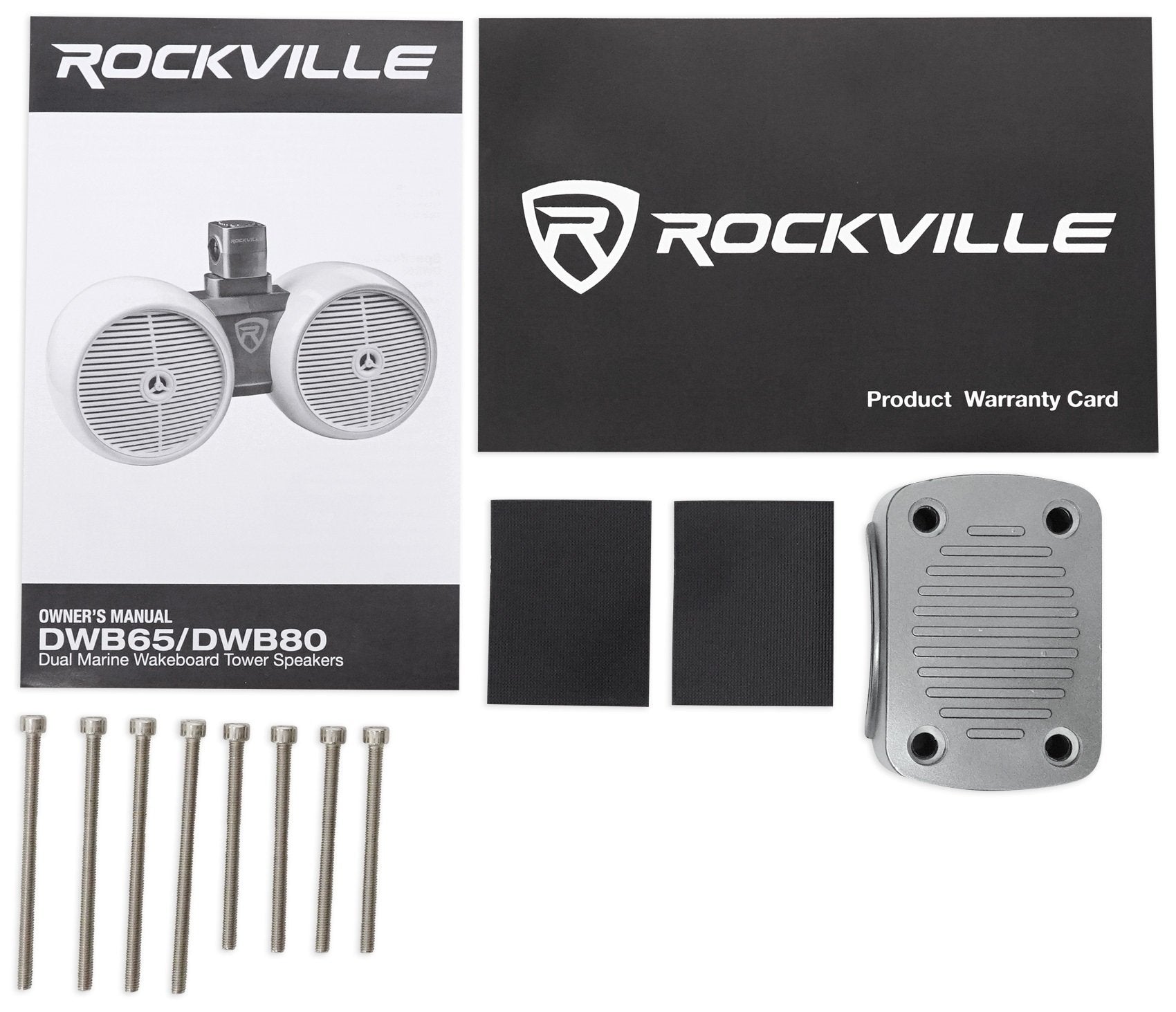 Rockville Dwb65B Dual 6.5'' Black 600 Watt Marine Wakeboard Tower Speaker System