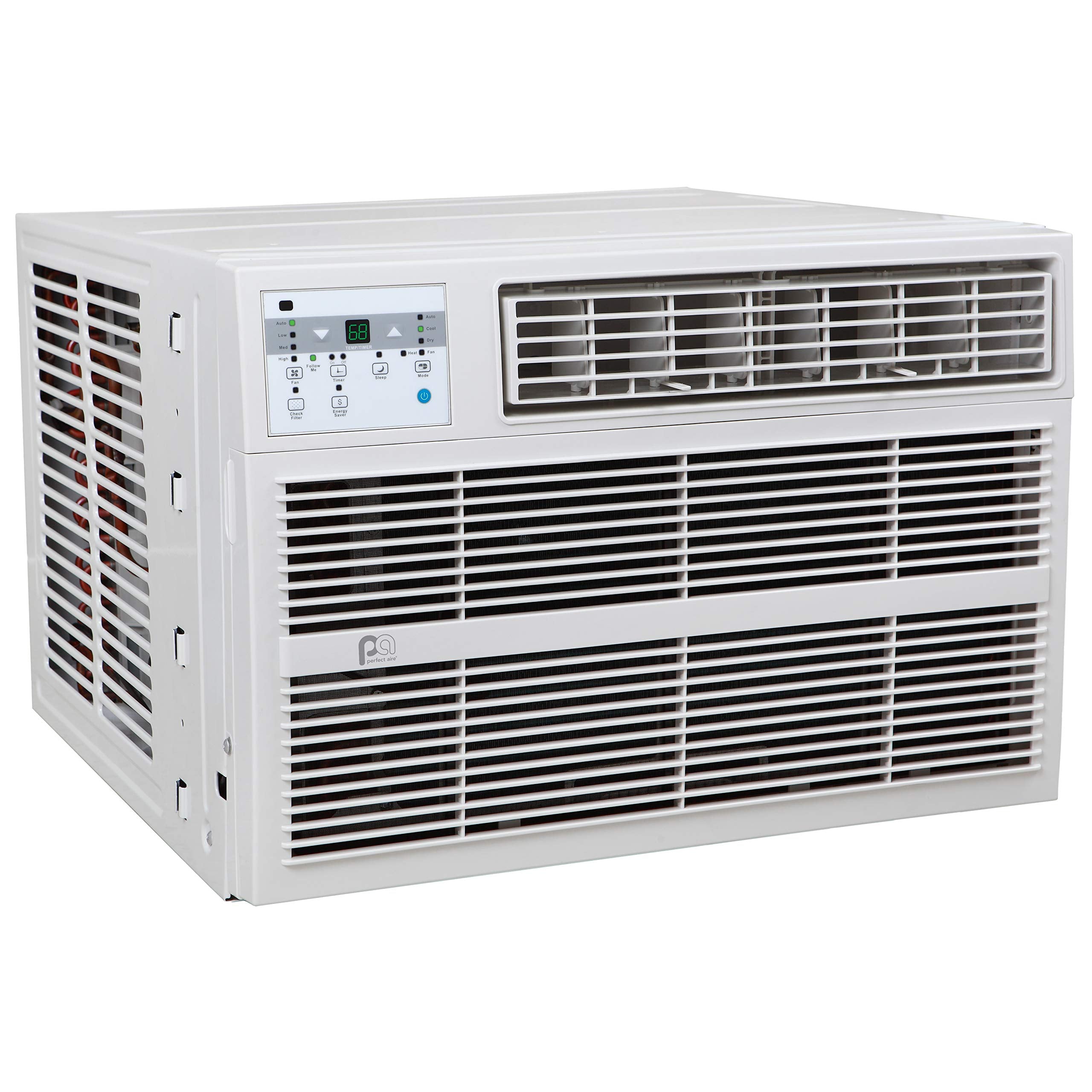 Perfectaire 12,000 Btu Air Conditioner With Electric Heater Window Ac With Heat, 1200011600, Gray