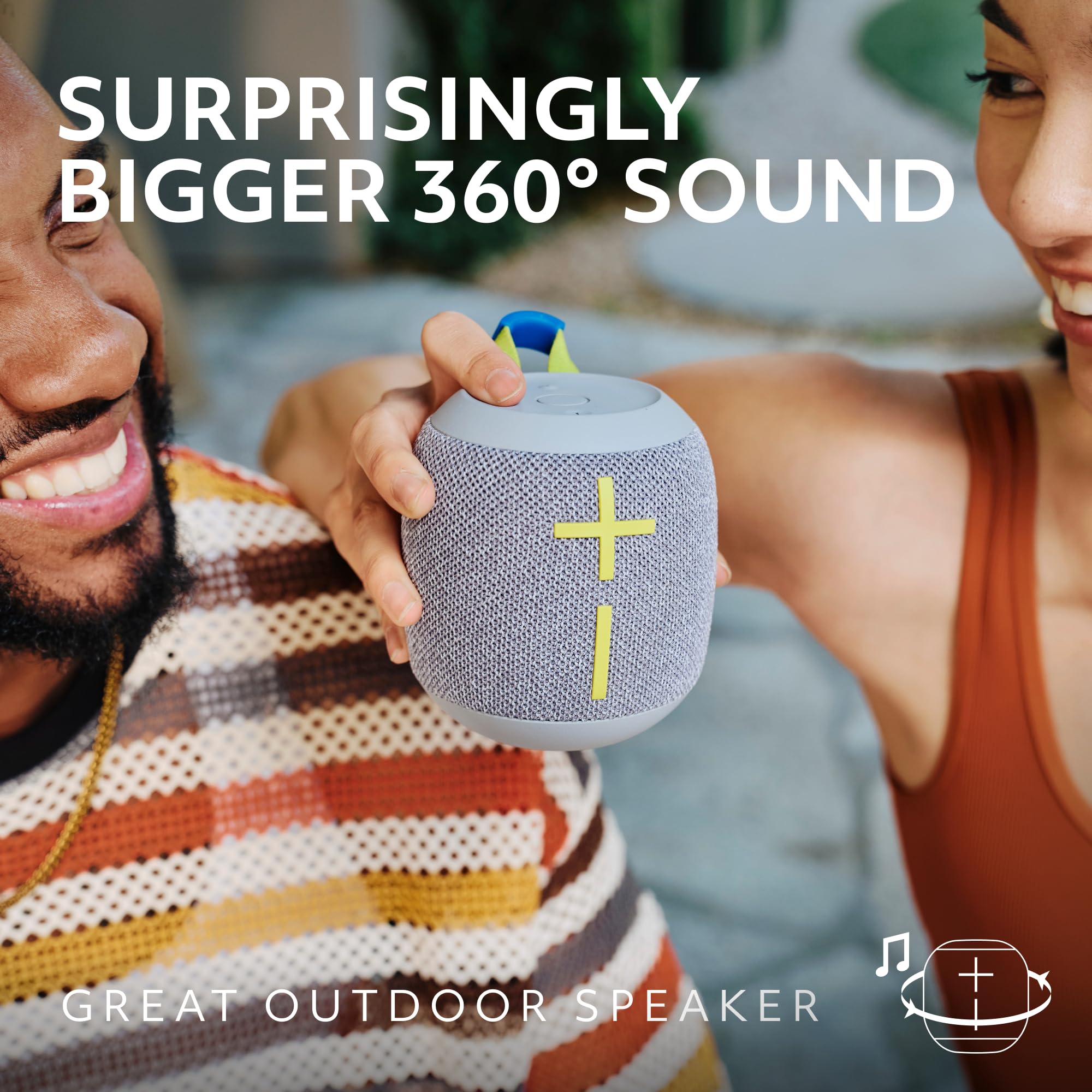 Ultimate Ears Wonderboom 4 Wireless Portable Waterproof Bluetooth Speaker, Active Black | Bigger, Bassy Er 360 Degree Sound, Out