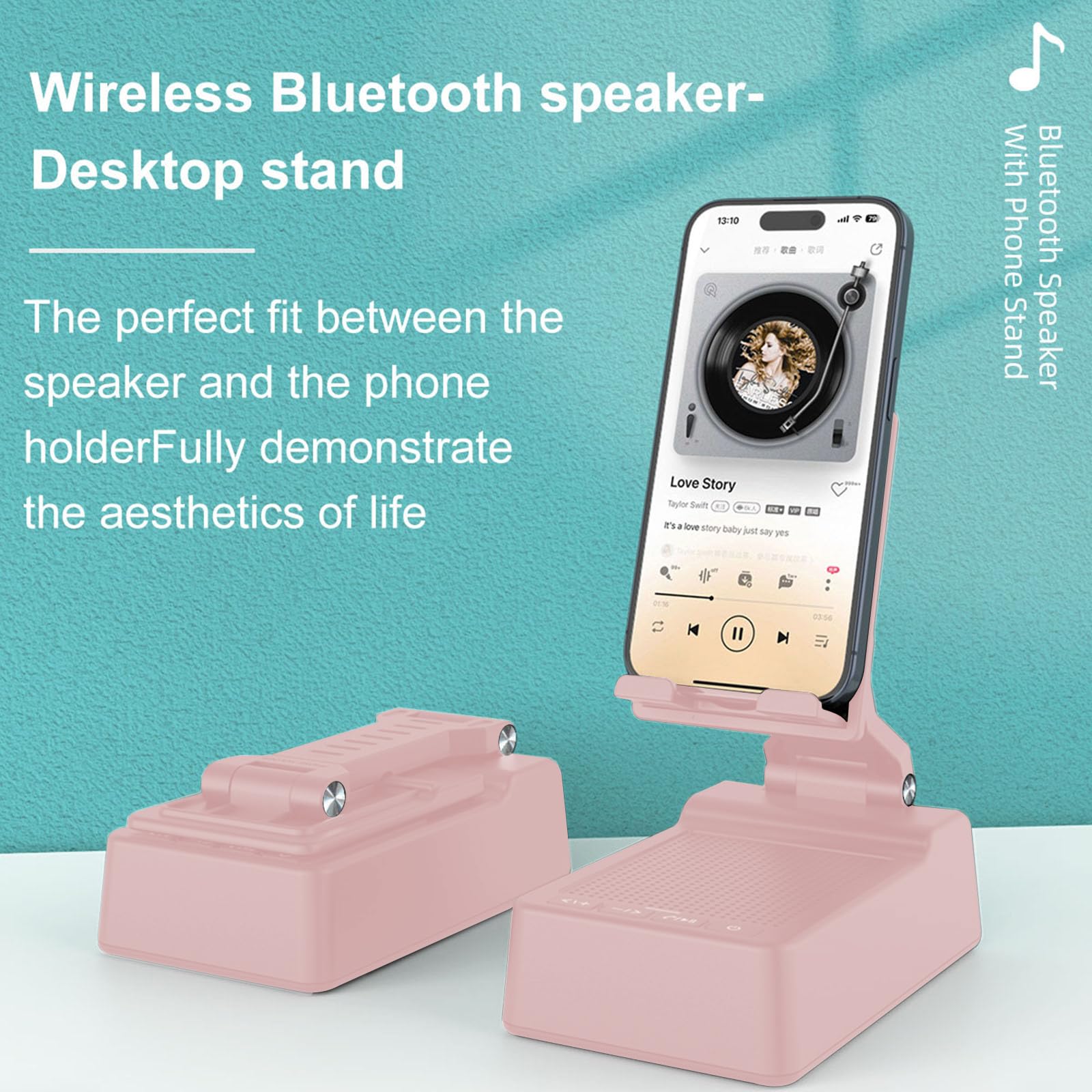 Fanlory Birthday Gifts For Women,Cell Phone Stand With Wireless Bluetooth Speaker And Anti Slip Base Hd Surround Sound For Home